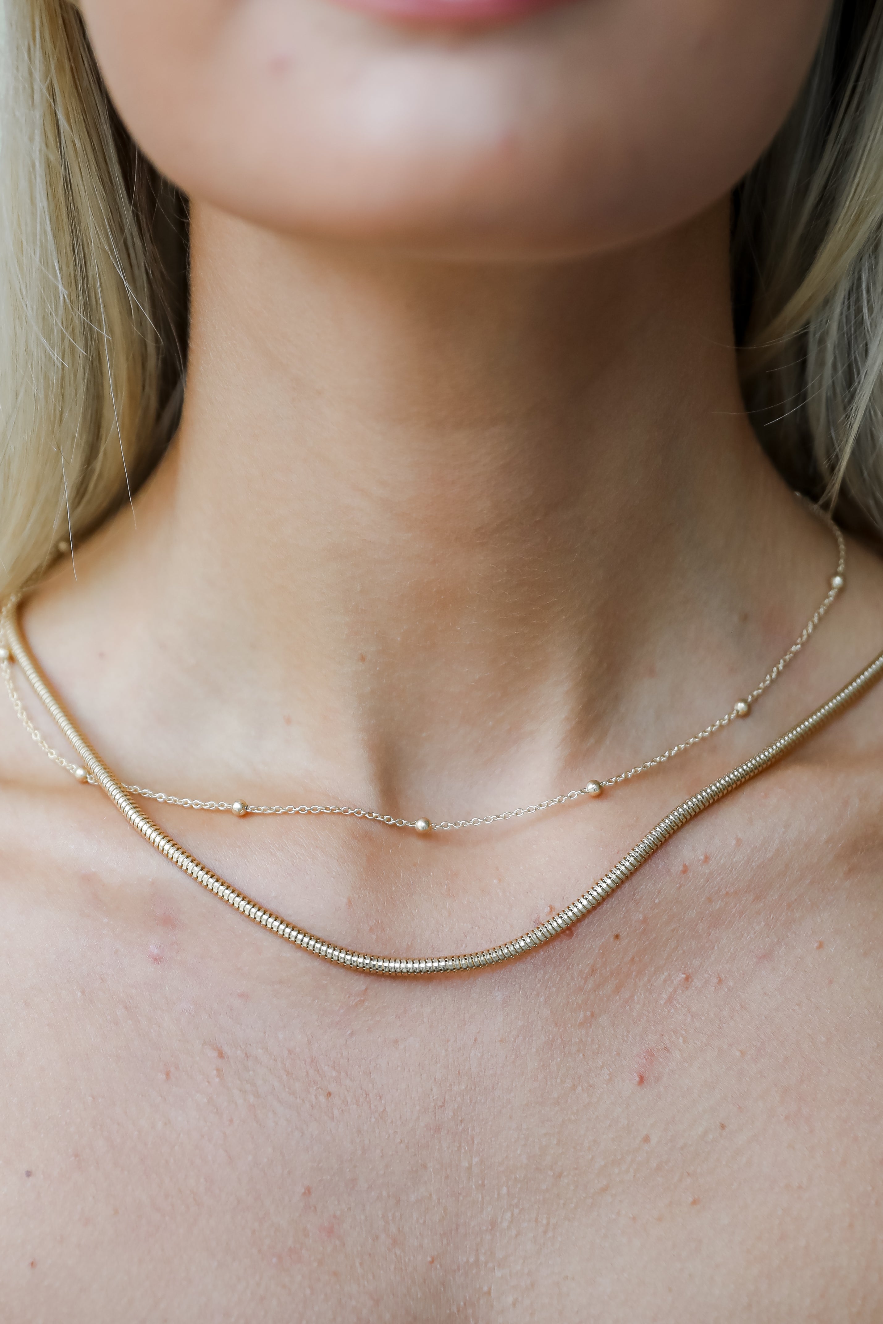 FINAL SALE - Meghan Gold Layered Chain Necklace