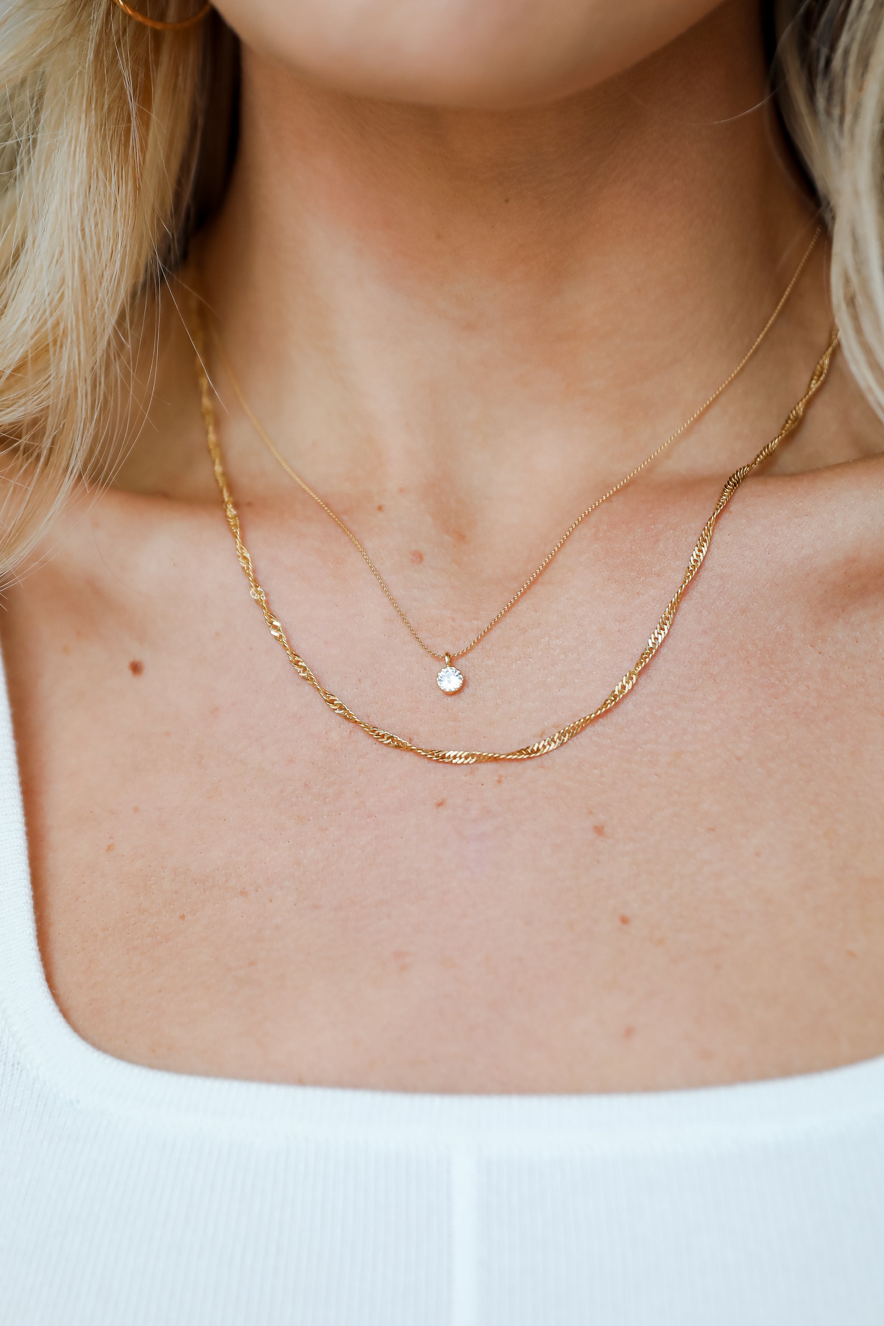 FINAL SALE - Lola Gold Layered Chain Necklace