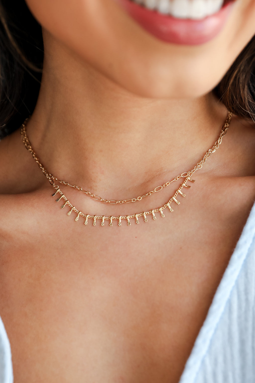 FINAL SALE - Kaia Gold Layered Chain Necklace