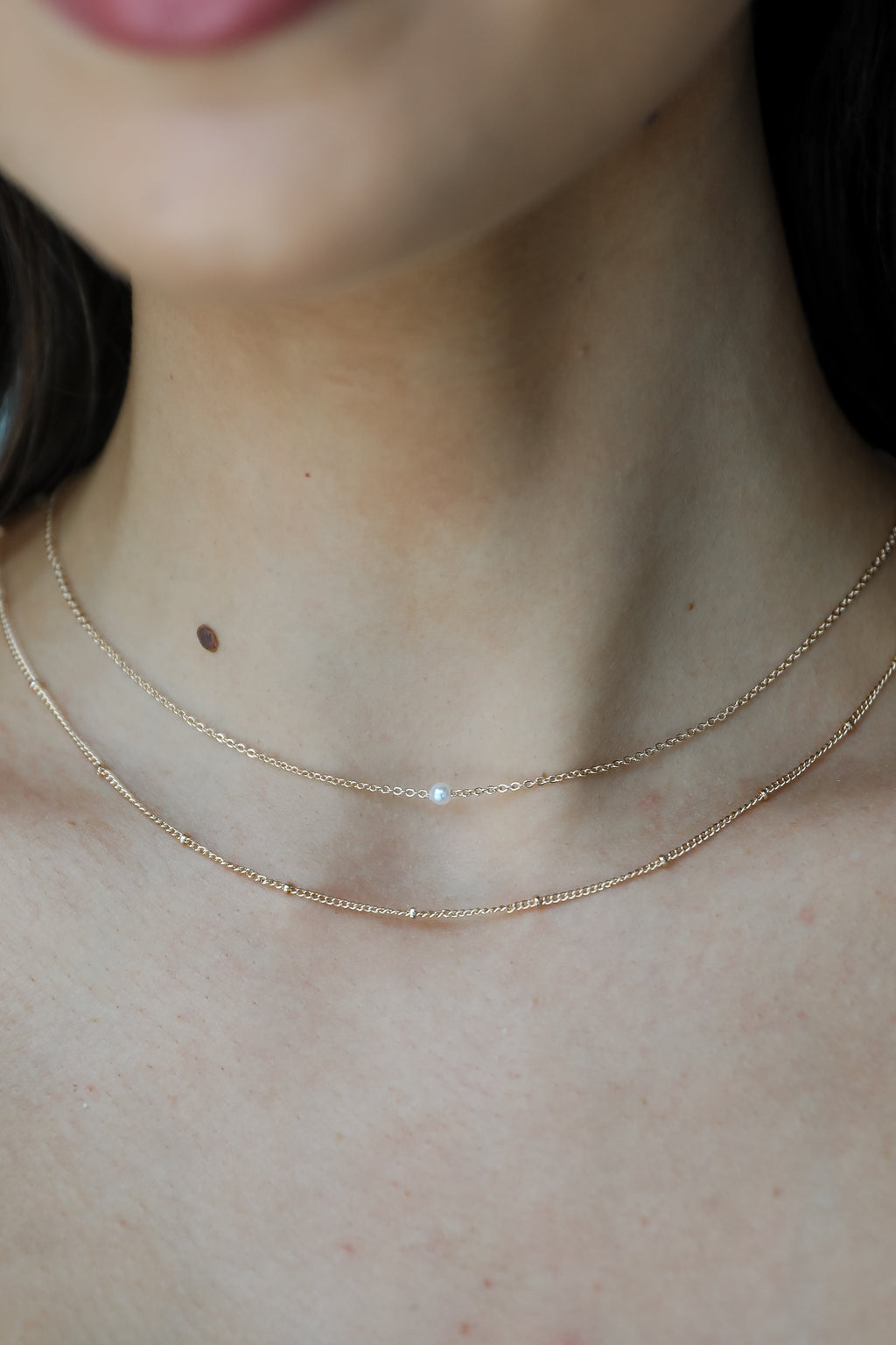 FINAL SALE - Kate Gold Layered Chain Necklace