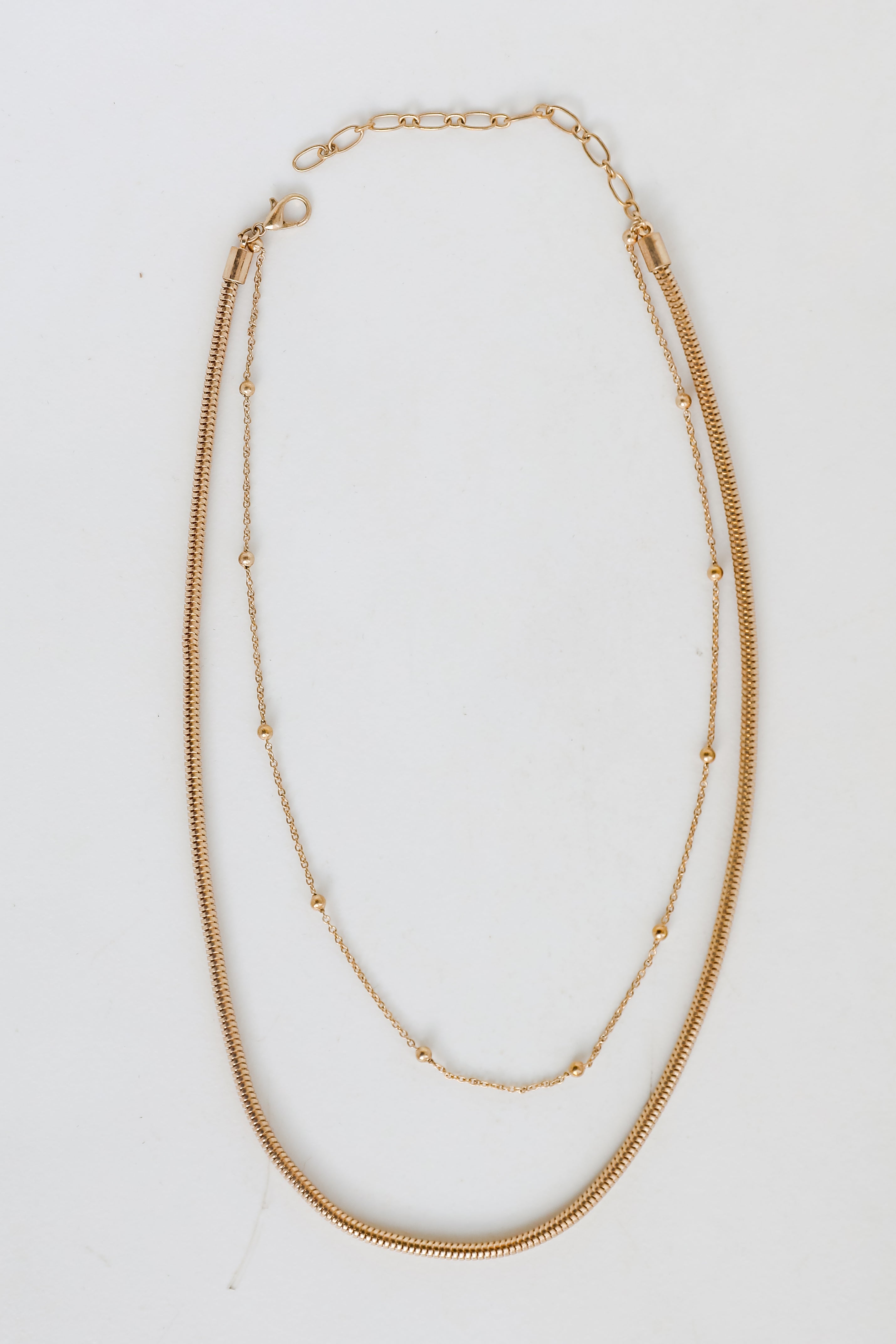 FINAL SALE - Meghan Gold Layered Chain Necklace