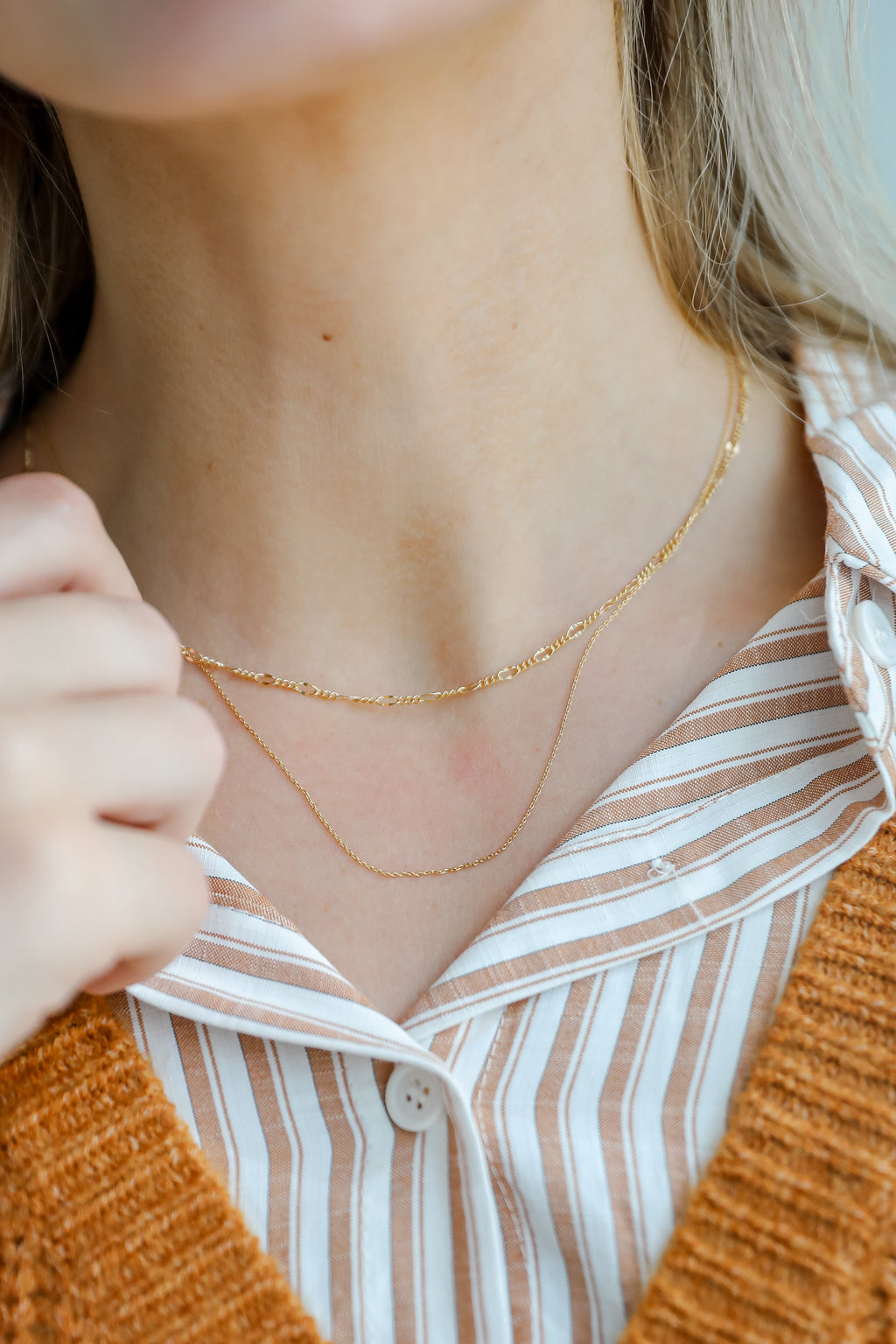 FINAL SALE - Carrie Gold Layered Chain Necklace