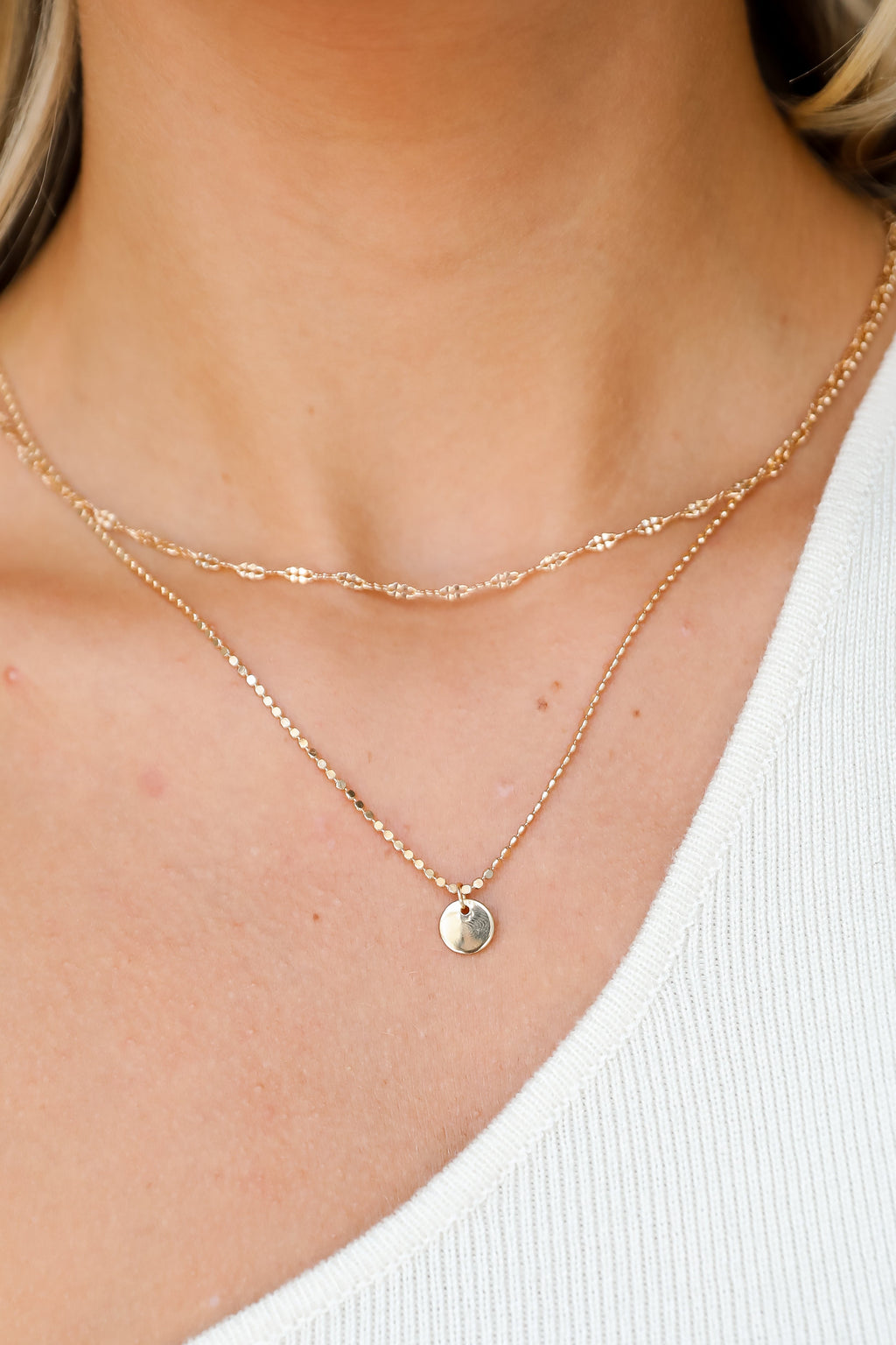 FINAL SALE - Emery Gold Layered Chain Necklace