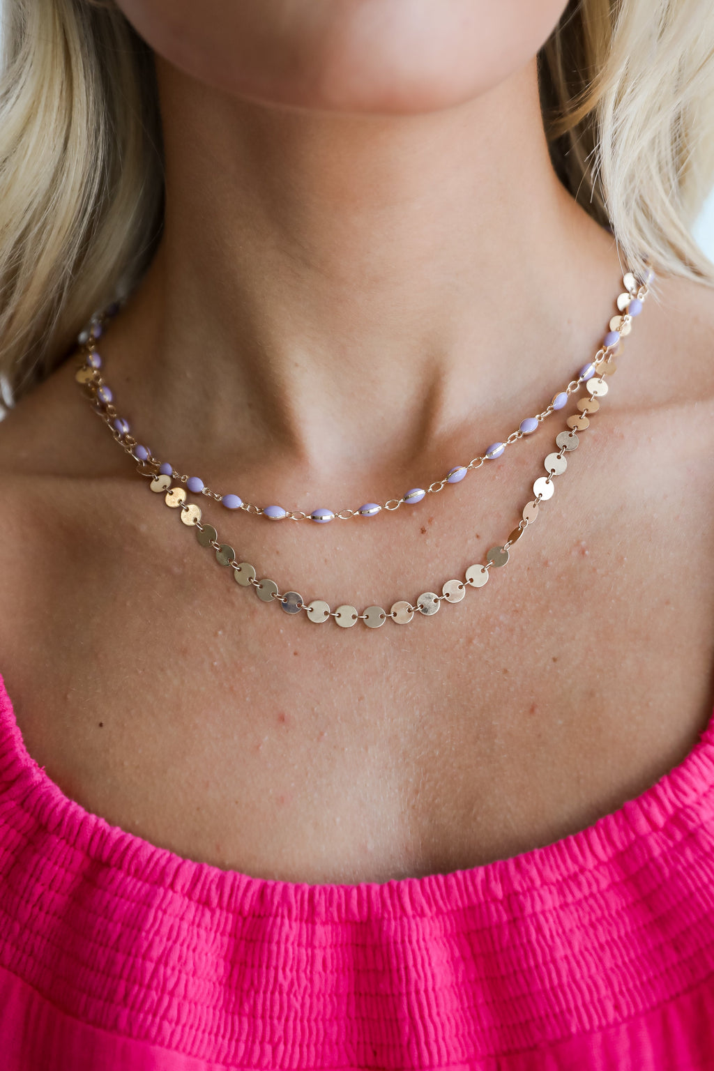FINAL SALE - Naomi Lavender Layered Necklace