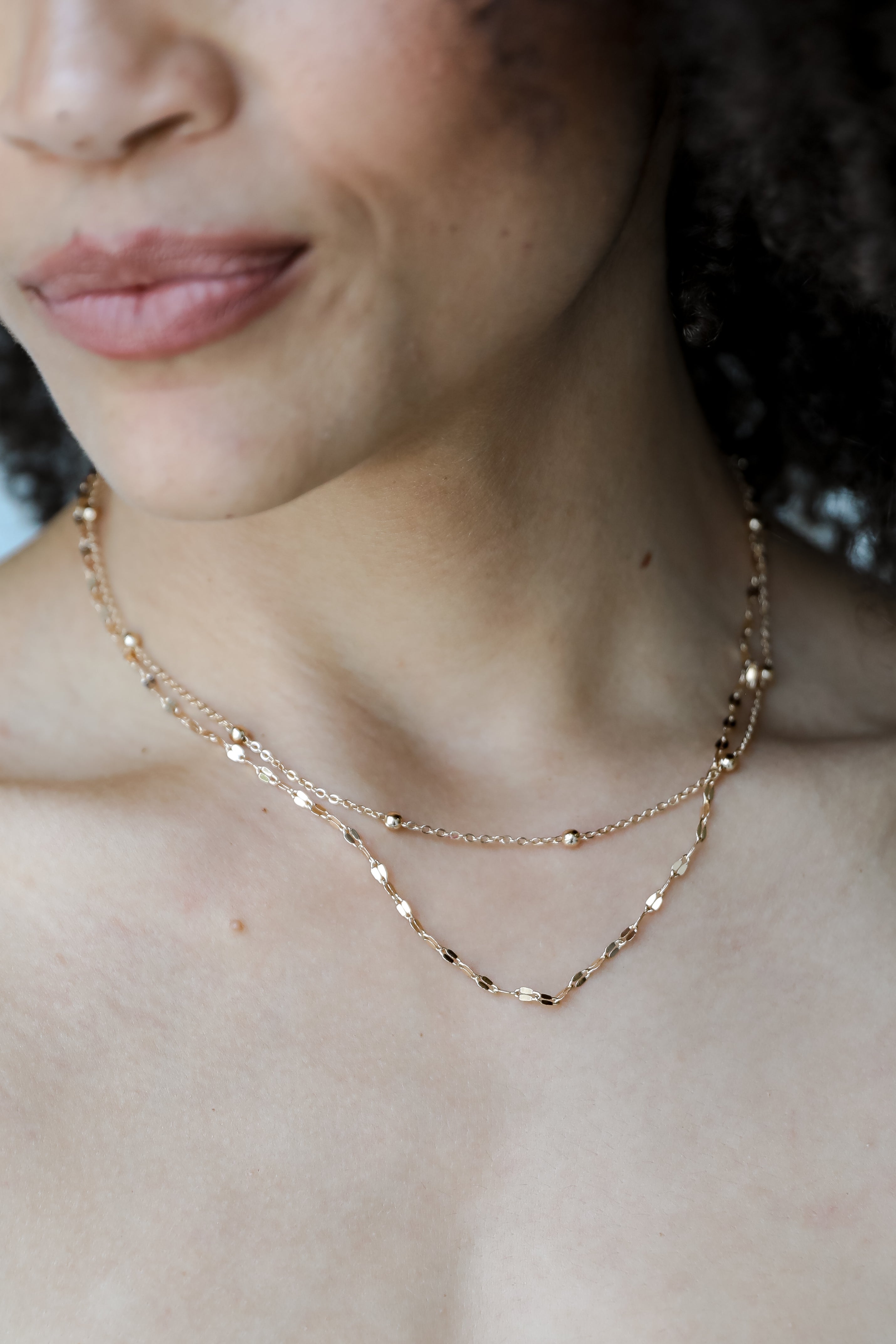 FINAL SALE - Jodie Gold Layered Chain Necklace
