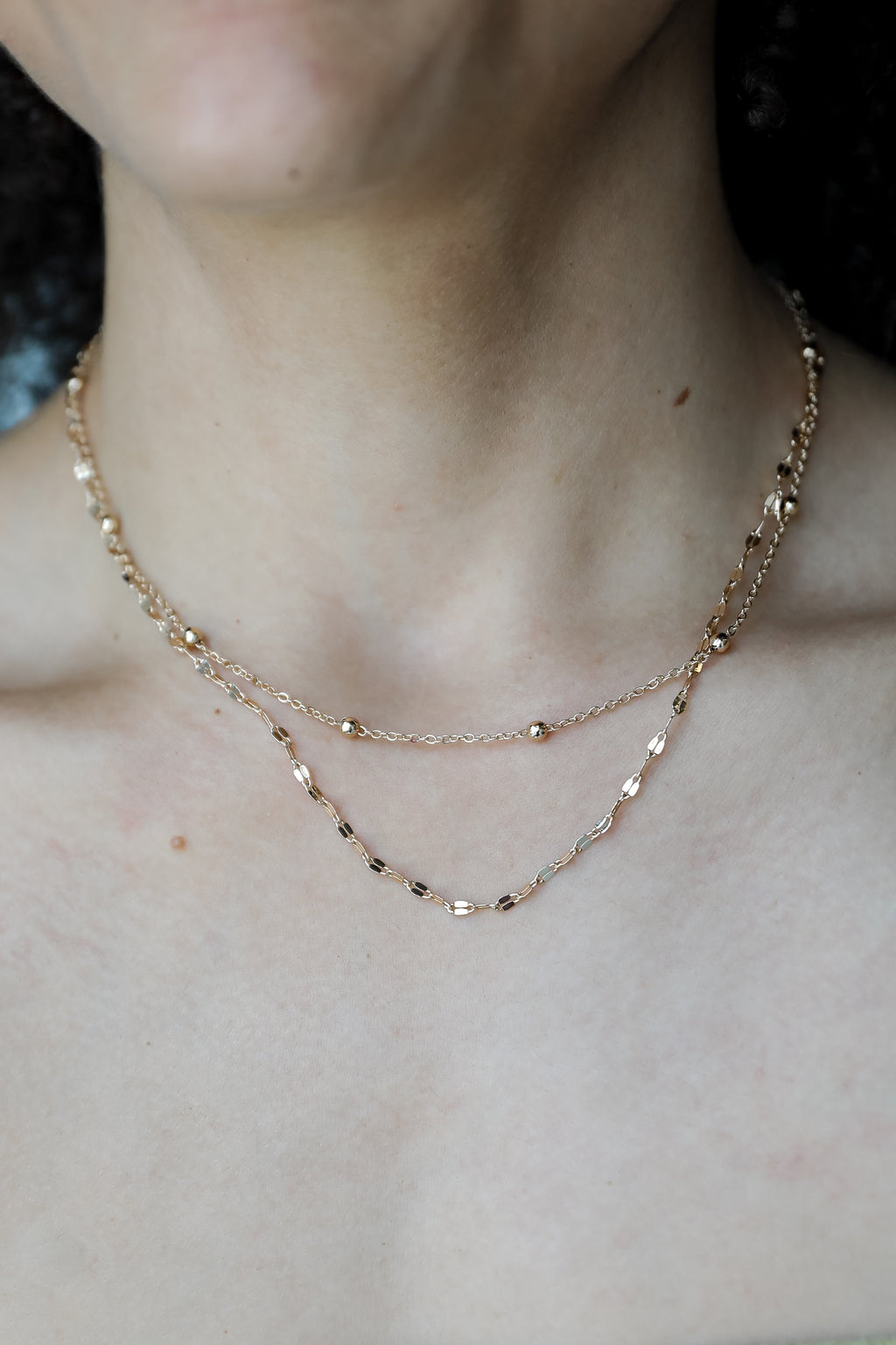 FINAL SALE - Jodie Gold Layered Chain Necklace