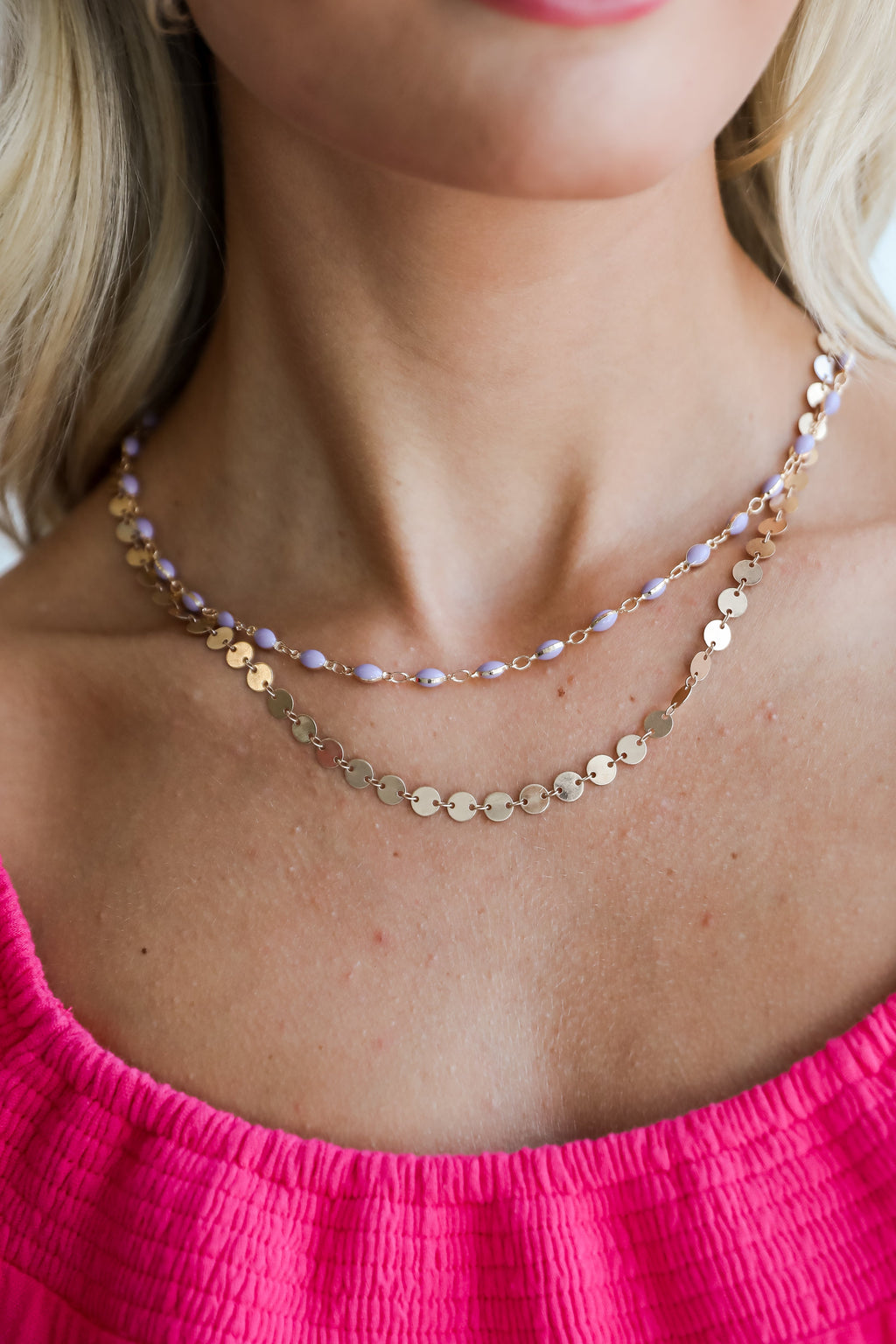 FINAL SALE - Naomi Lavender Layered Necklace