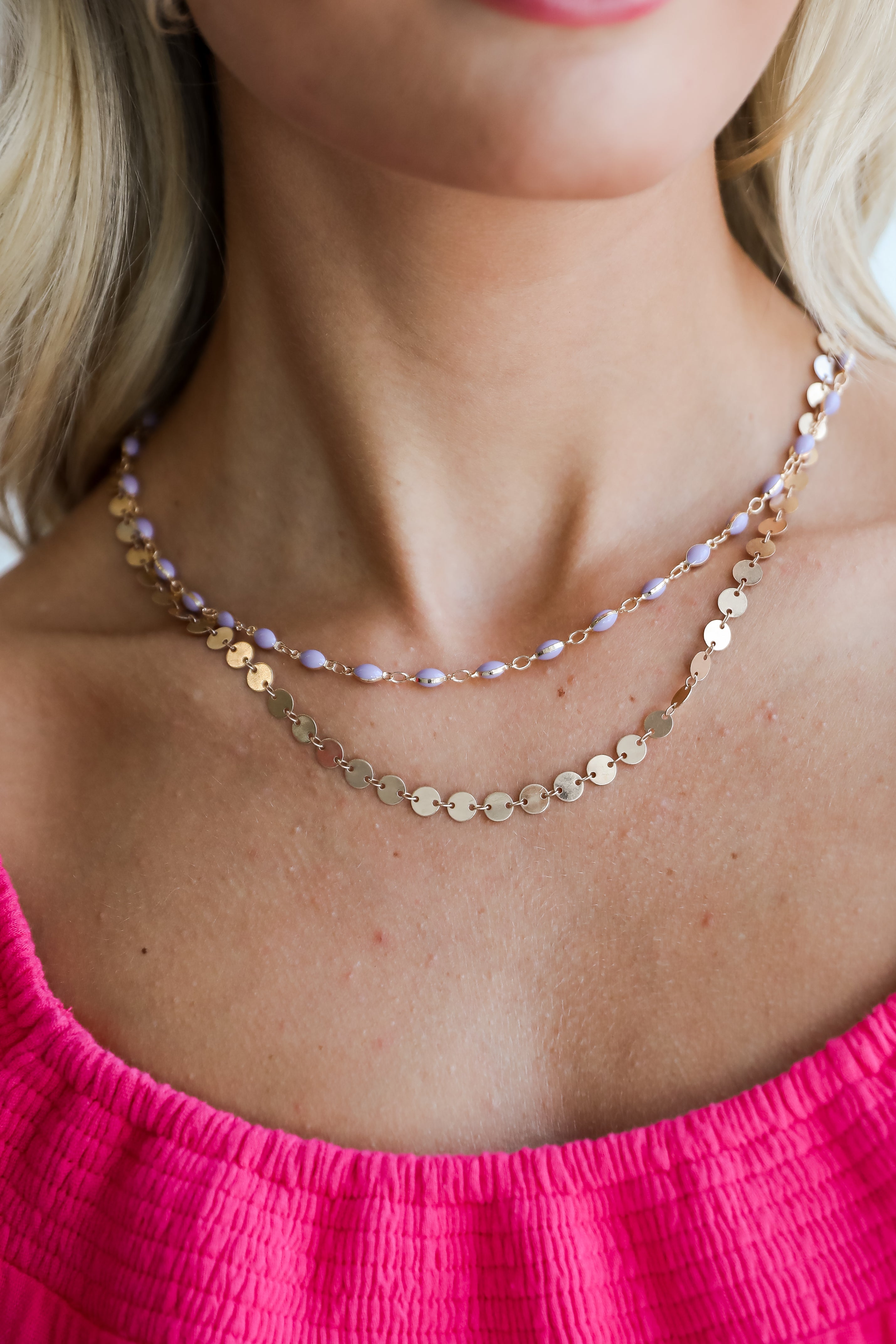 FINAL SALE - Naomi Lavender Layered Necklace