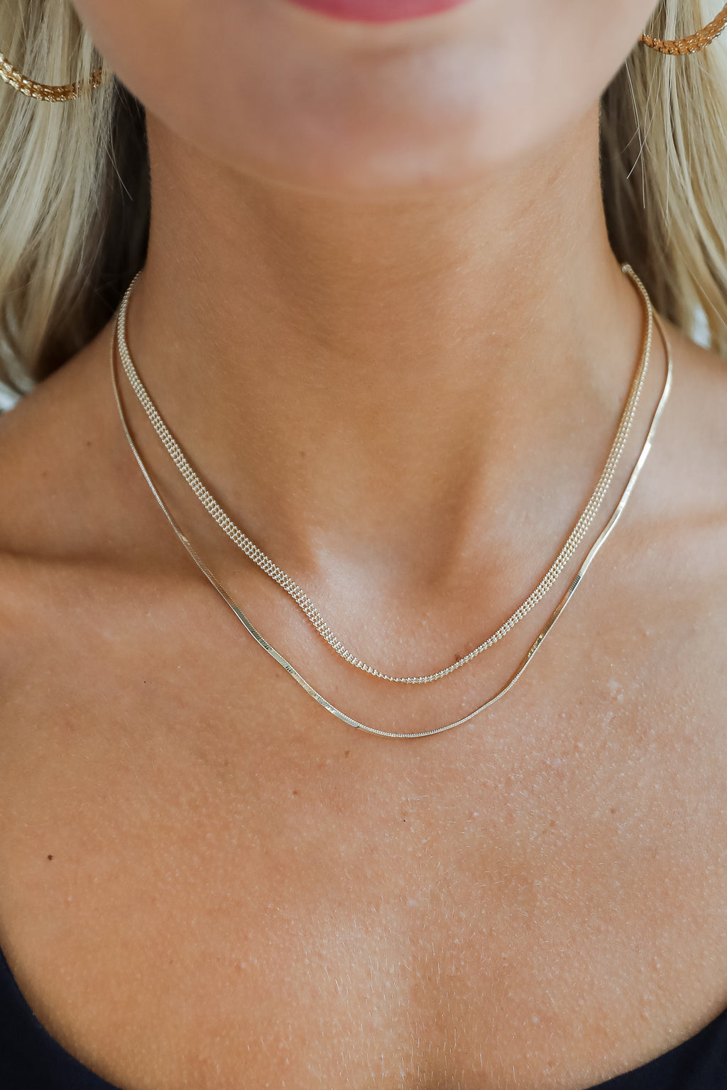 FINAL SALE - Lydia Gold Layered Chain Necklace