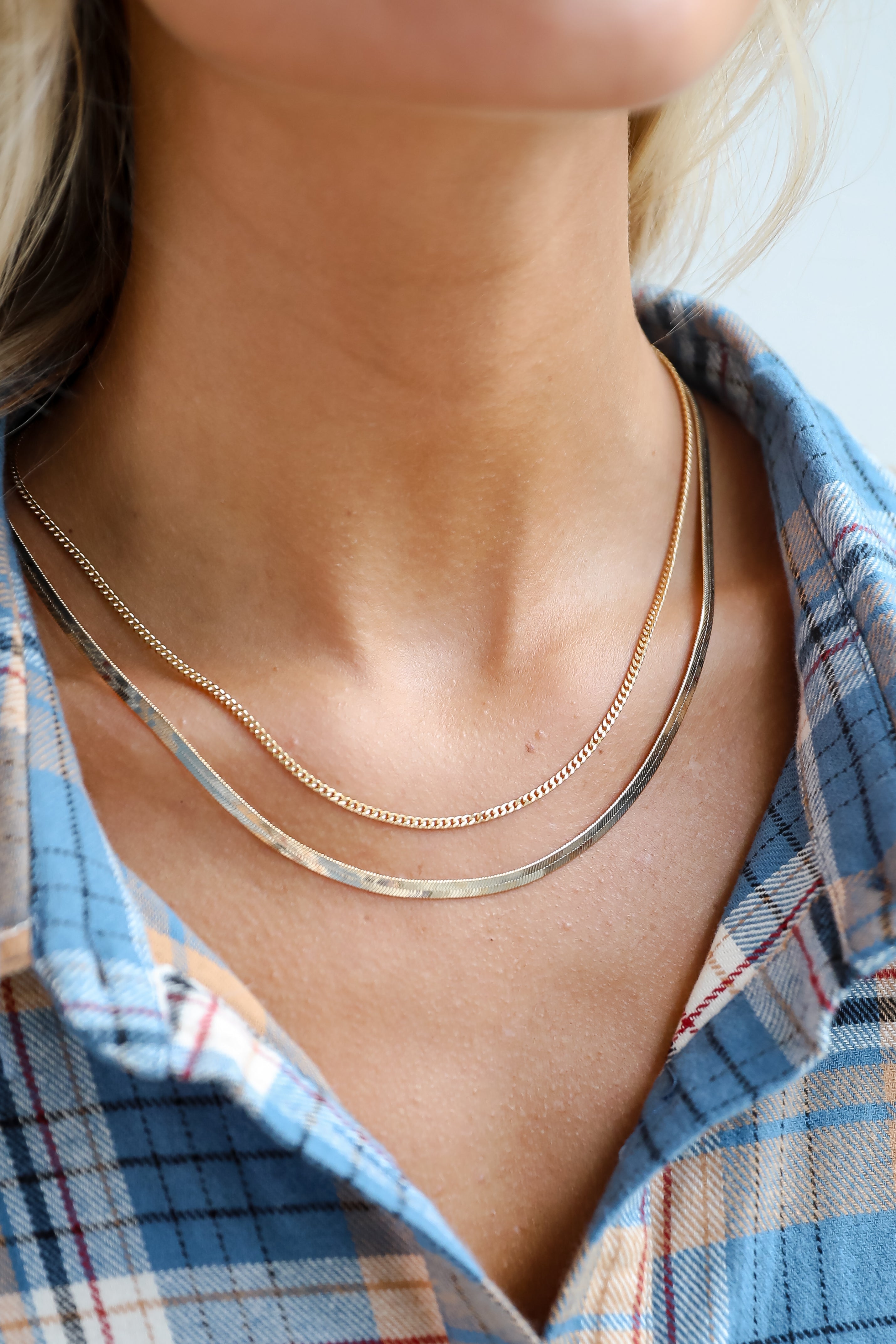 FINAL SALE - Ariana Gold Layered Snake Chain Necklace