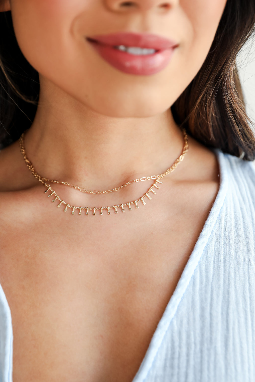 FINAL SALE - Kaia Gold Layered Chain Necklace