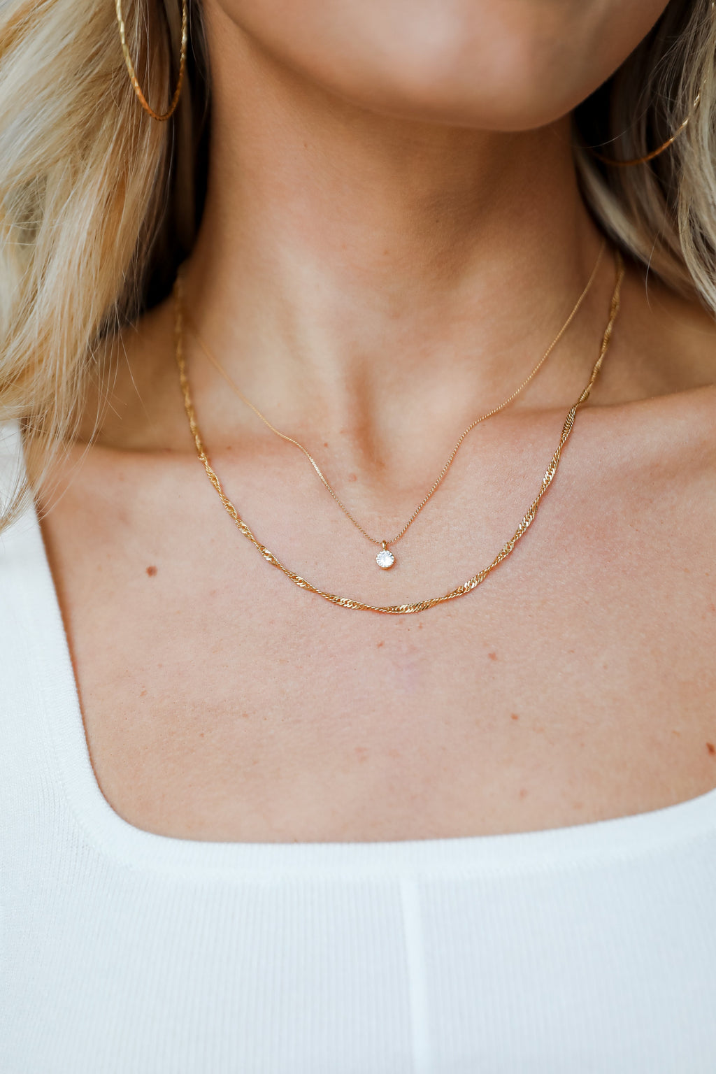 FINAL SALE - Lola Gold Layered Chain Necklace