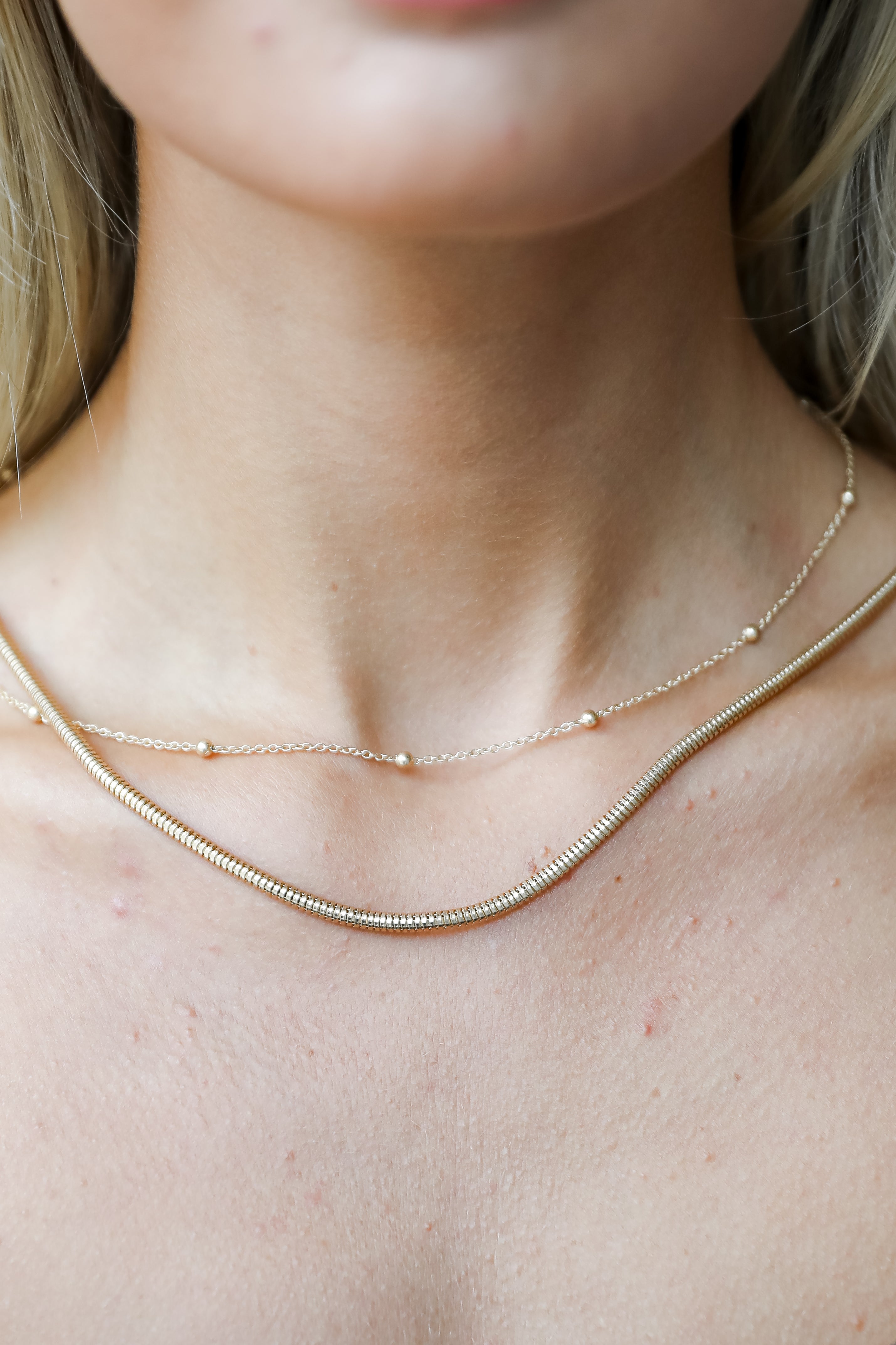 FINAL SALE - Meghan Gold Layered Chain Necklace