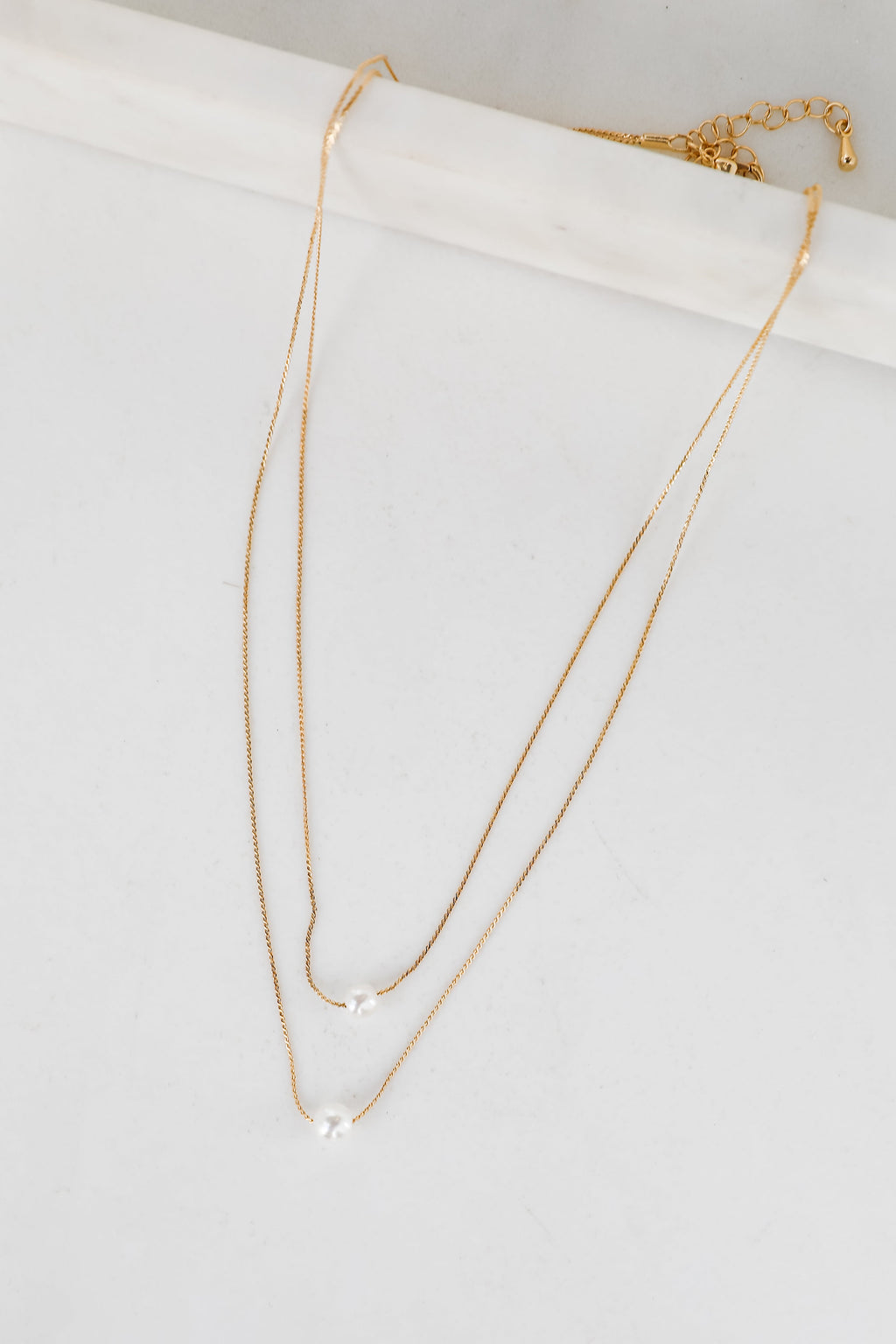Hazel Gold Layered Pearl Necklace