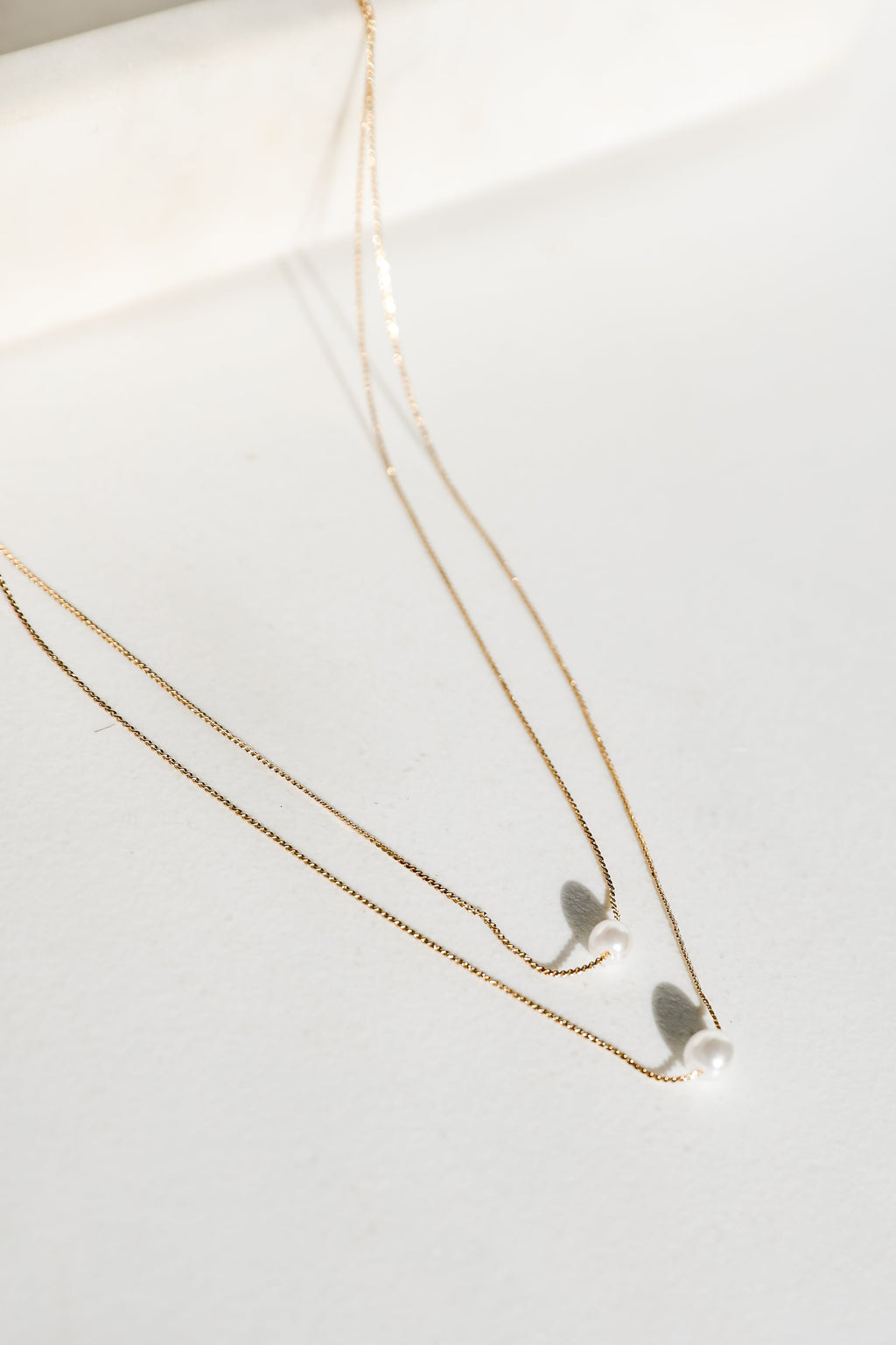 Hazel Gold Layered Pearl Necklace