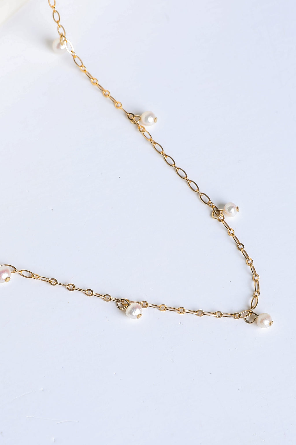 Taylor Gold Pearl Charm Necklace