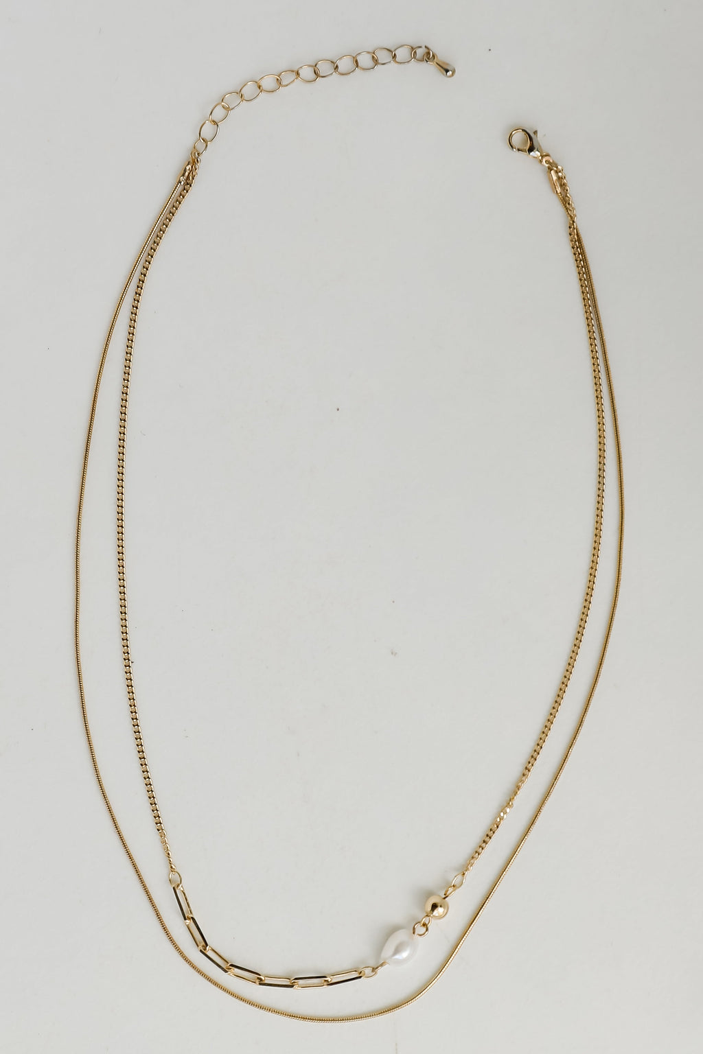 FINAL SALE - Mary Gold Layered Chain Necklace