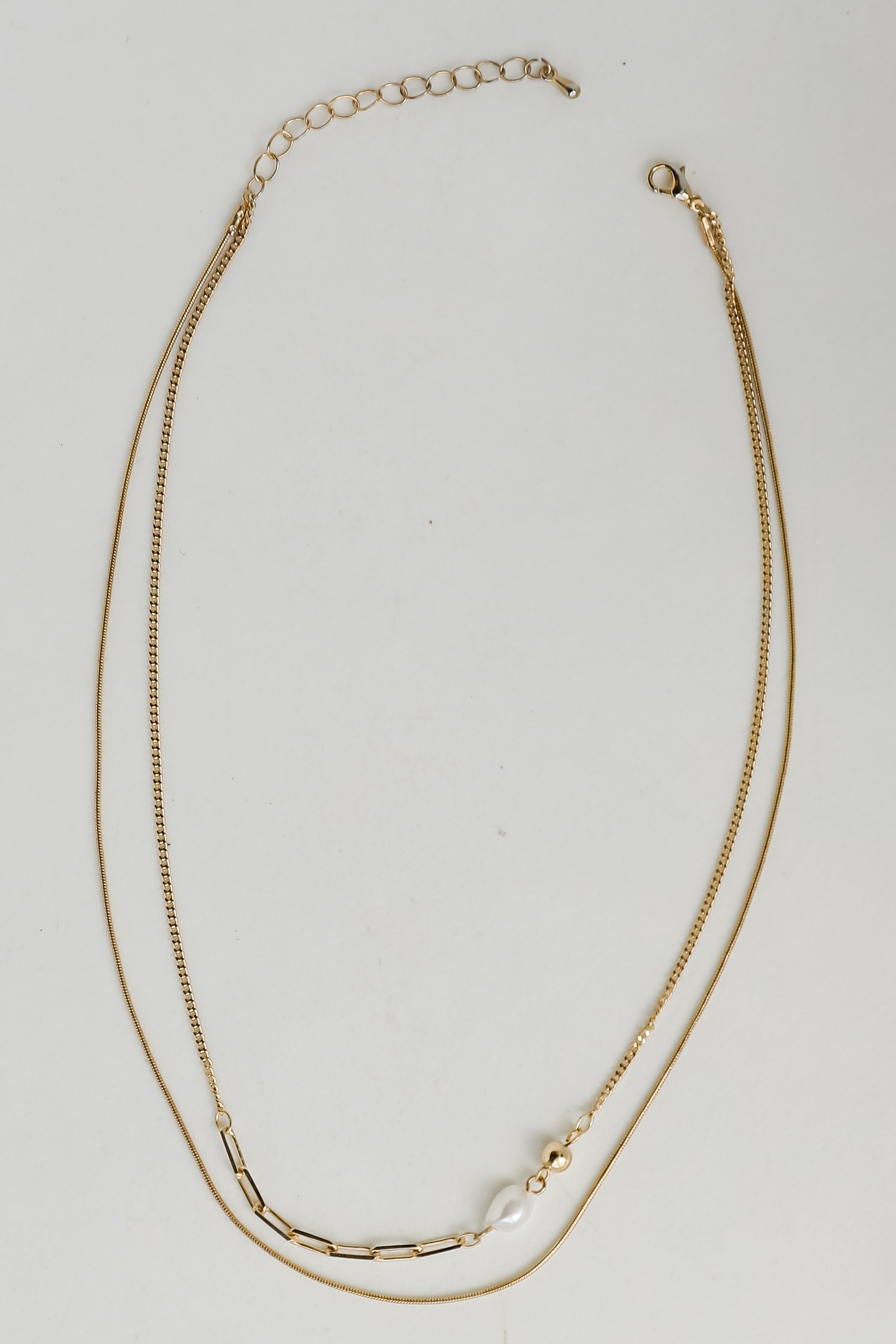 FINAL SALE - Mary Gold Layered Chain Necklace
