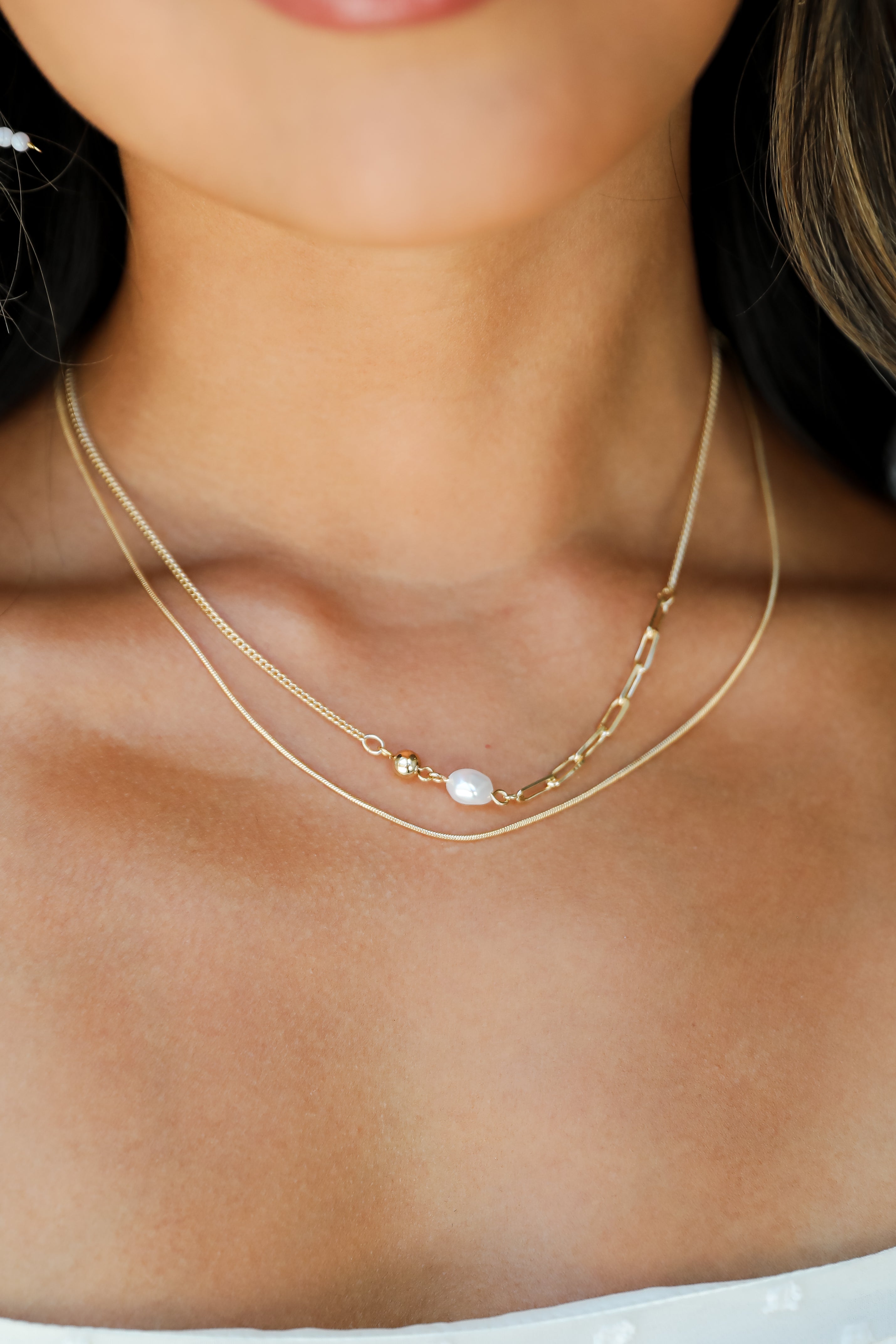 FINAL SALE - Mary Gold Layered Chain Necklace