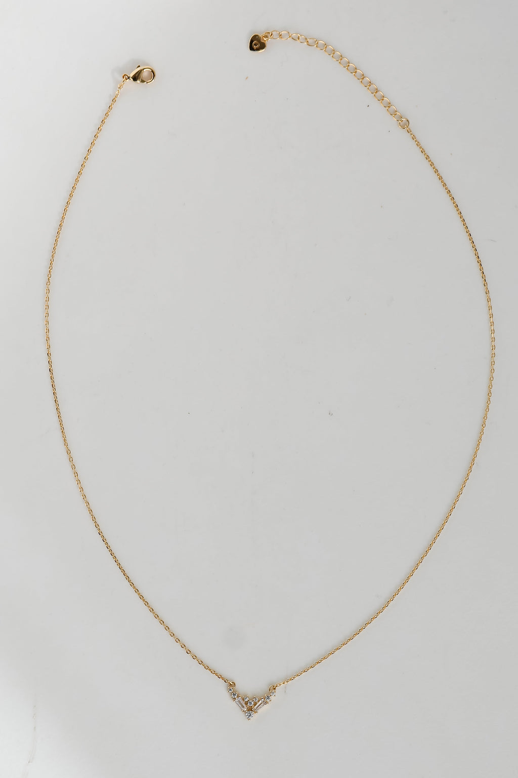 FINAL SALE - Leah Gold Rhinestone Charm Necklace