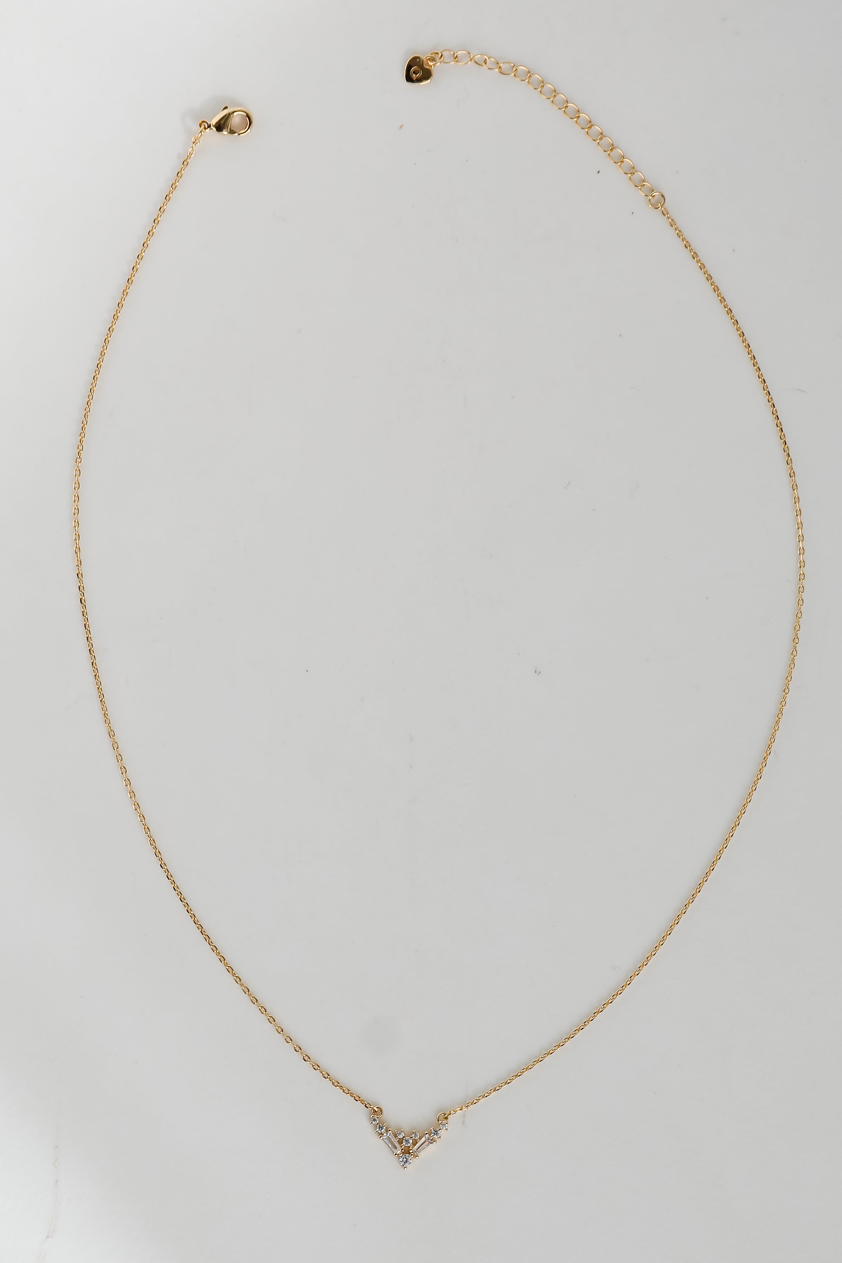 FINAL SALE - Leah Gold Rhinestone Charm Necklace