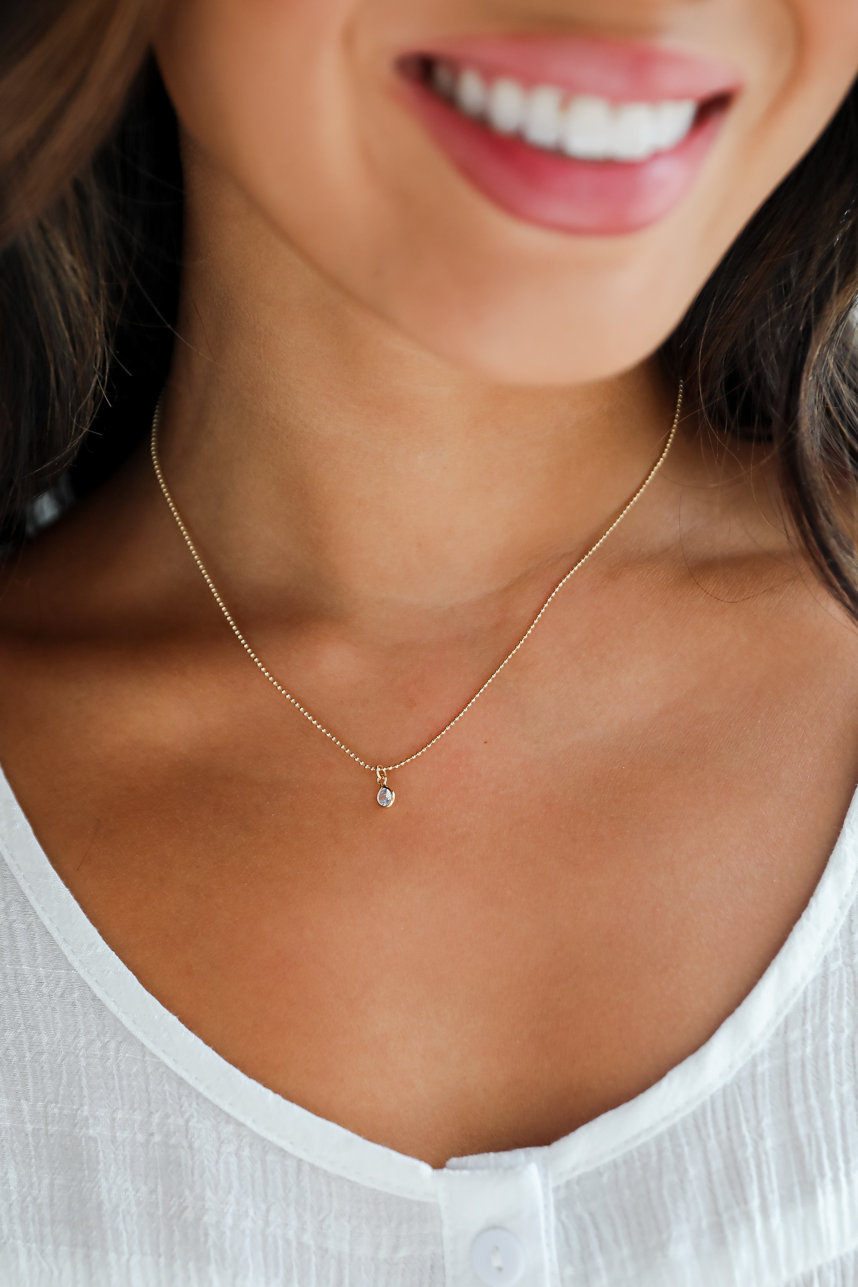 FINAL SALE - Scarlett Gold Rhinestone Charm Necklace