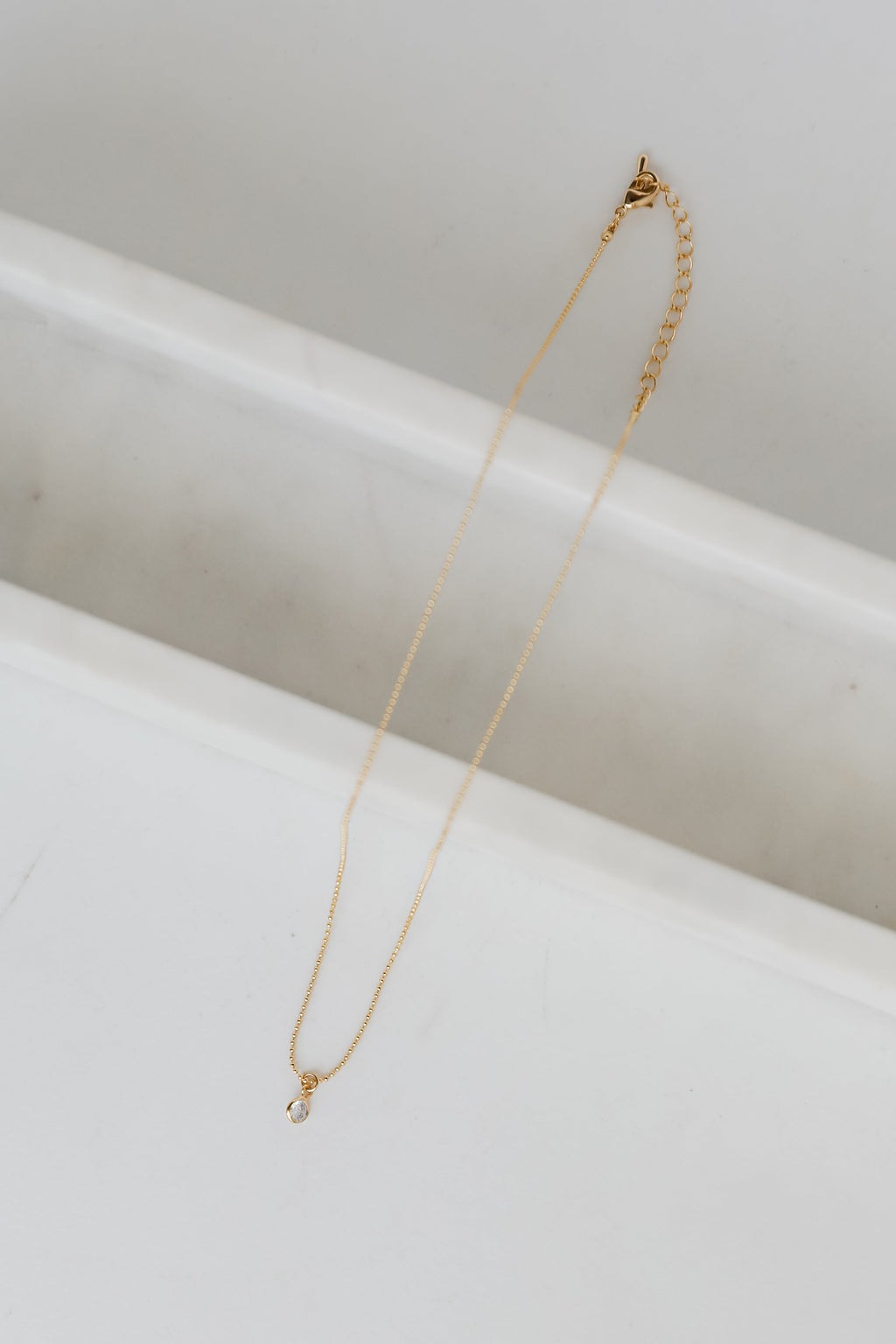 FINAL SALE - Scarlett Gold Rhinestone Charm Necklace