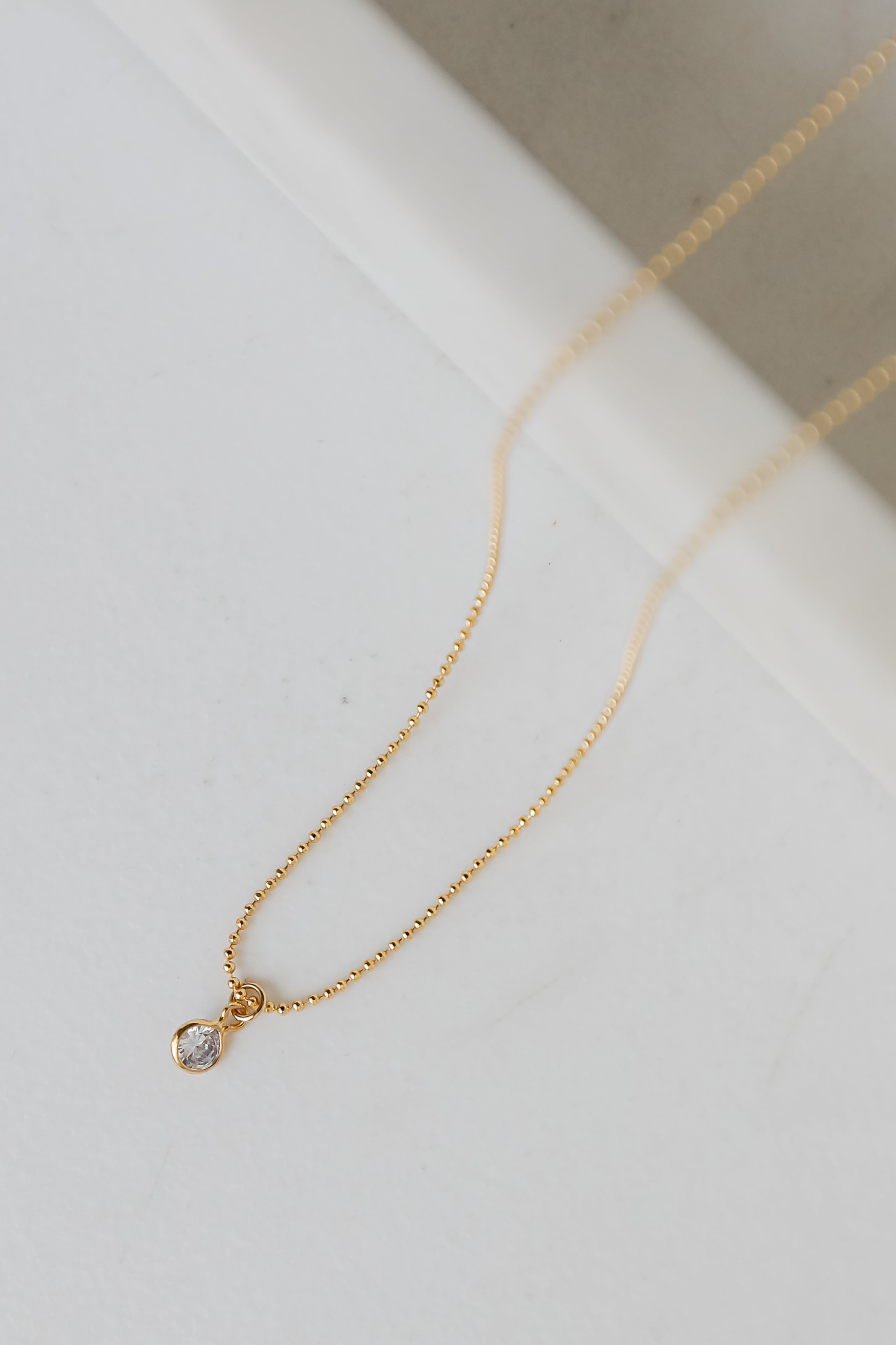 Scarlett Gold Rhinestone Charm Necklace