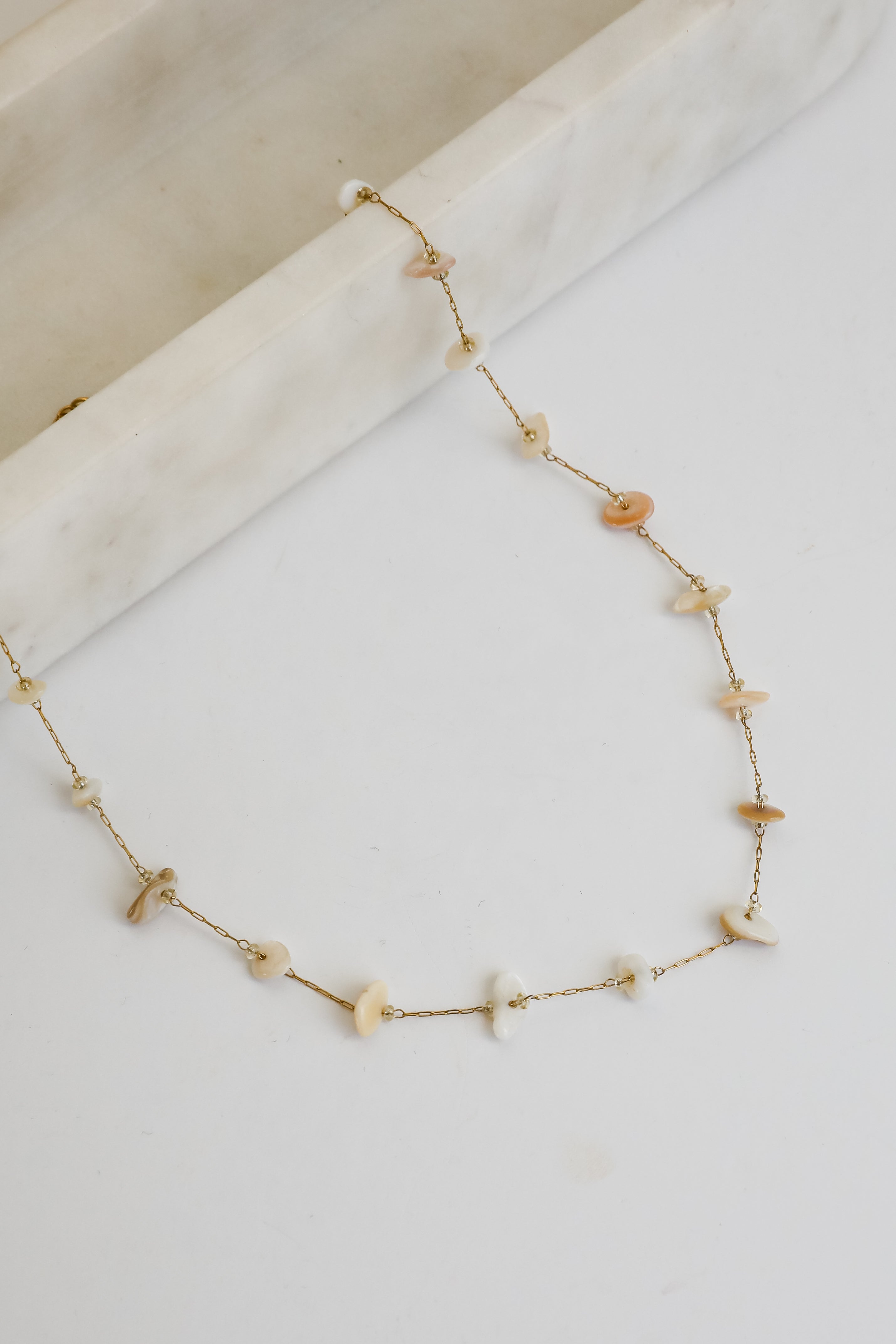 Olivia Gold Seashell Charm Necklace