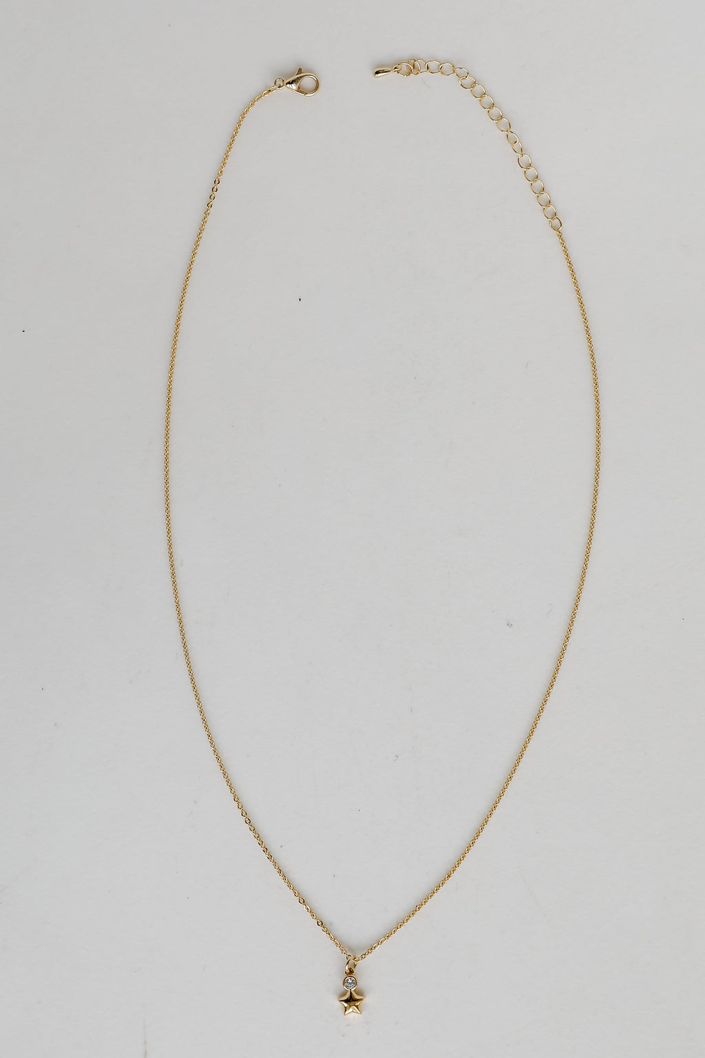 FINAL SALE - Eleanor Gold Rhinestone Star Charm Necklace