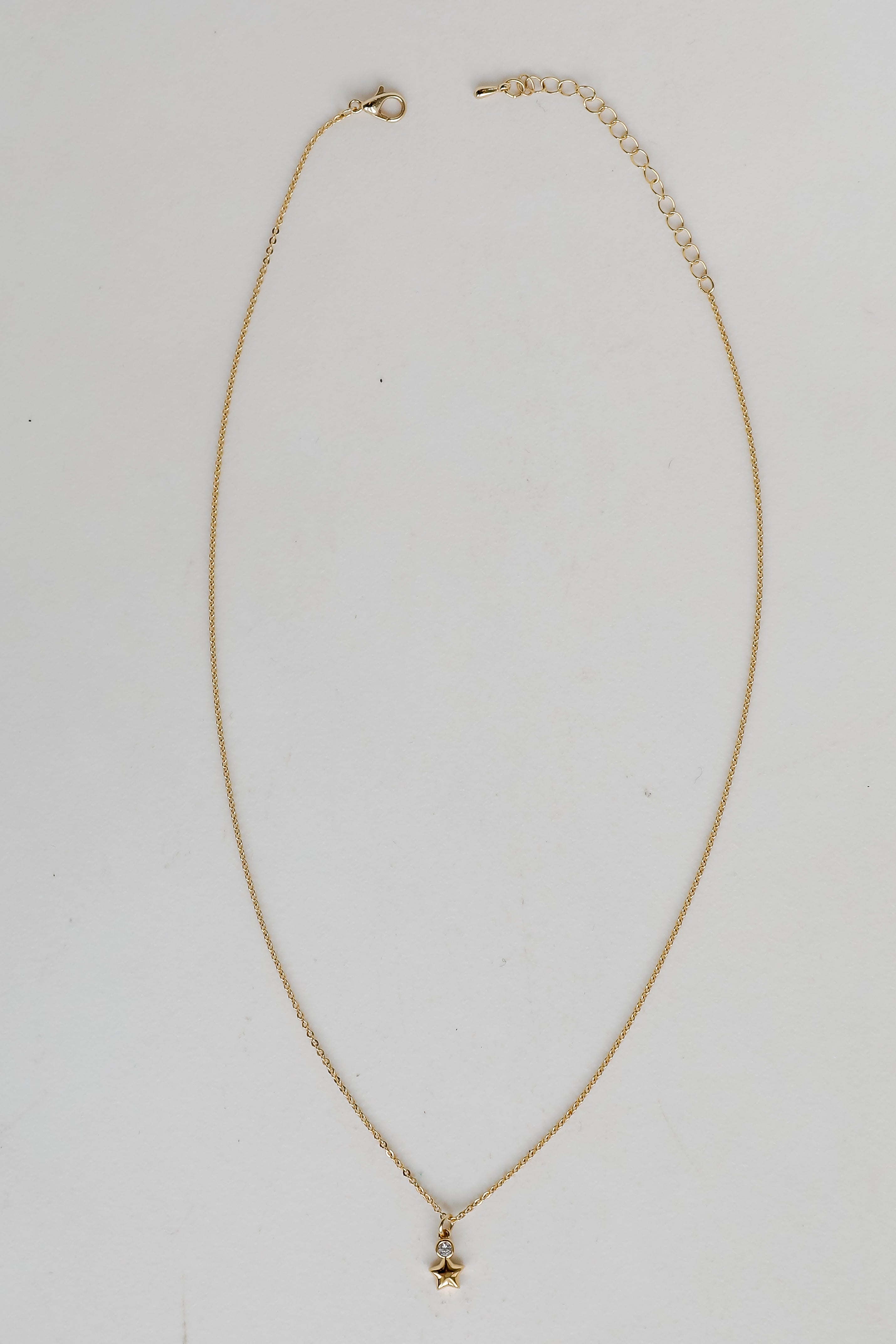 FINAL SALE - Eleanor Gold Rhinestone Star Charm Necklace