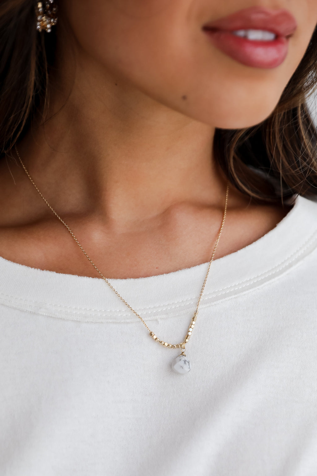 FINAL SALE - Kylie Gold Gemstone Charm Necklace