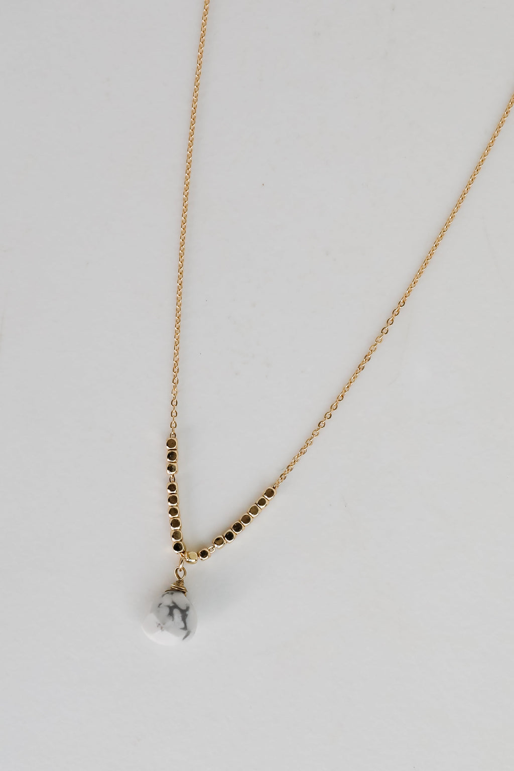 Kylie Gold Gemstone Charm Necklace