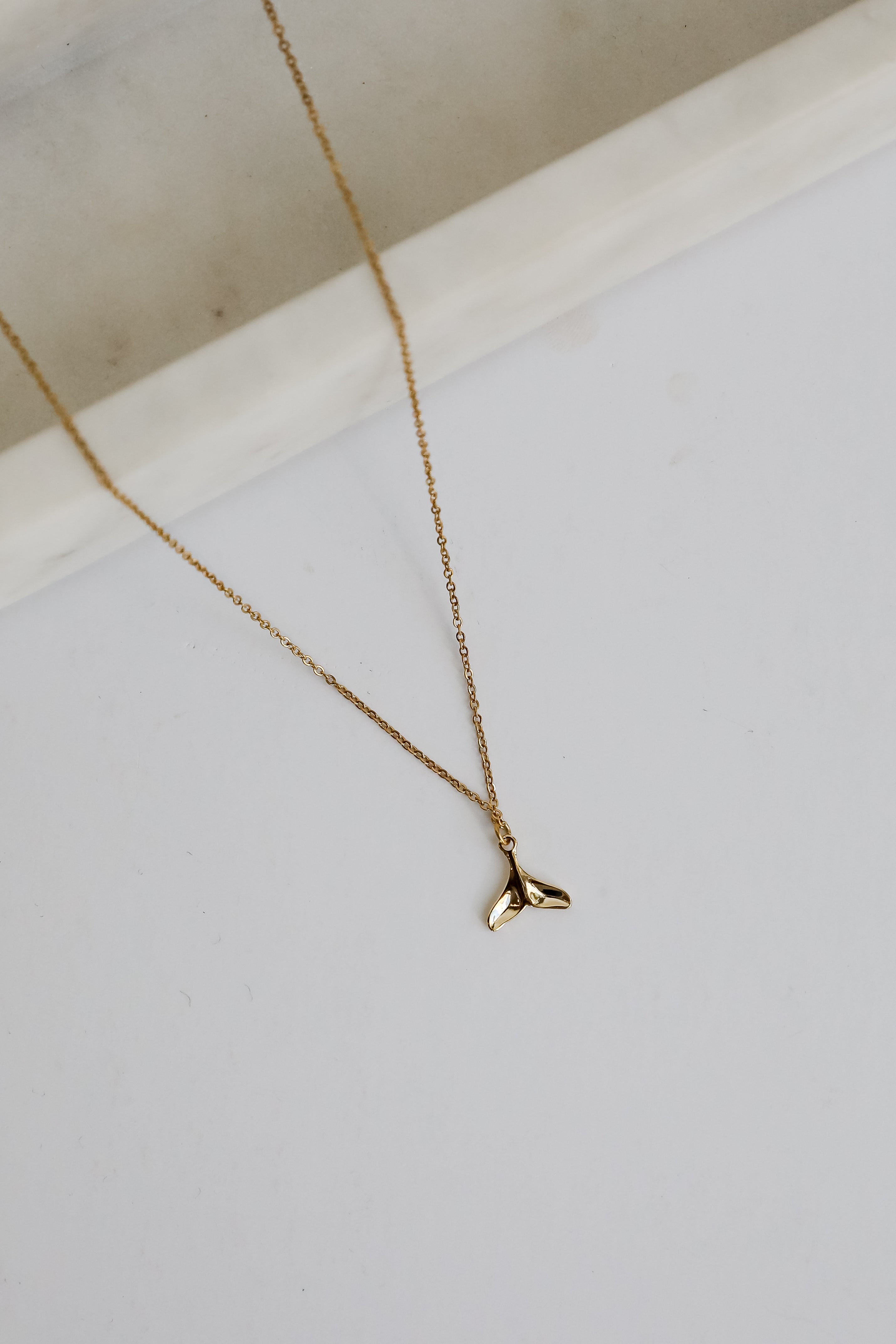 FINAL SALE - Leah Gold Tail Charm Necklace