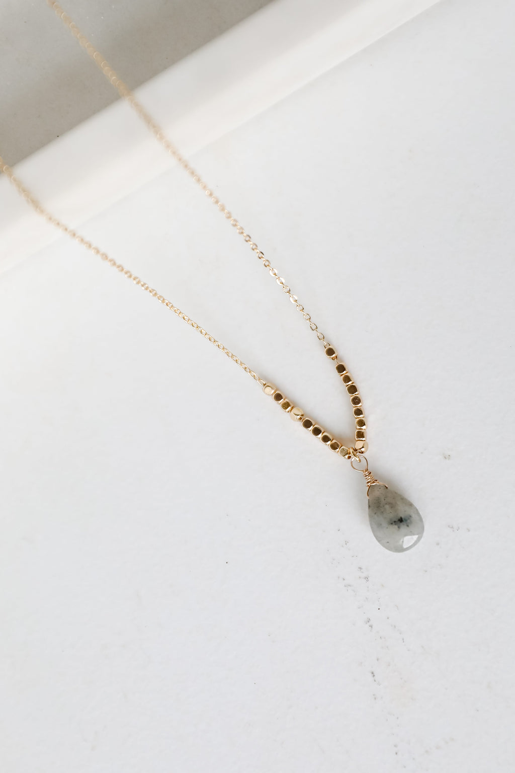 FINAL SALE - Kylie Gold Gemstone Charm Necklace