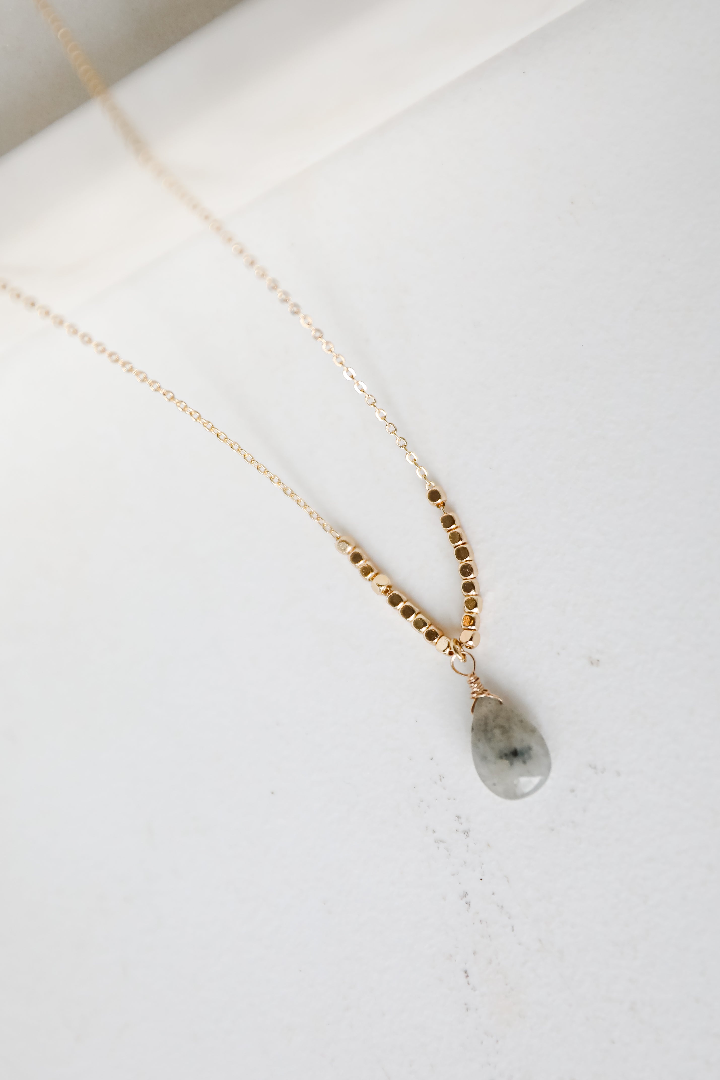 FINAL SALE - Kylie Gold Gemstone Charm Necklace