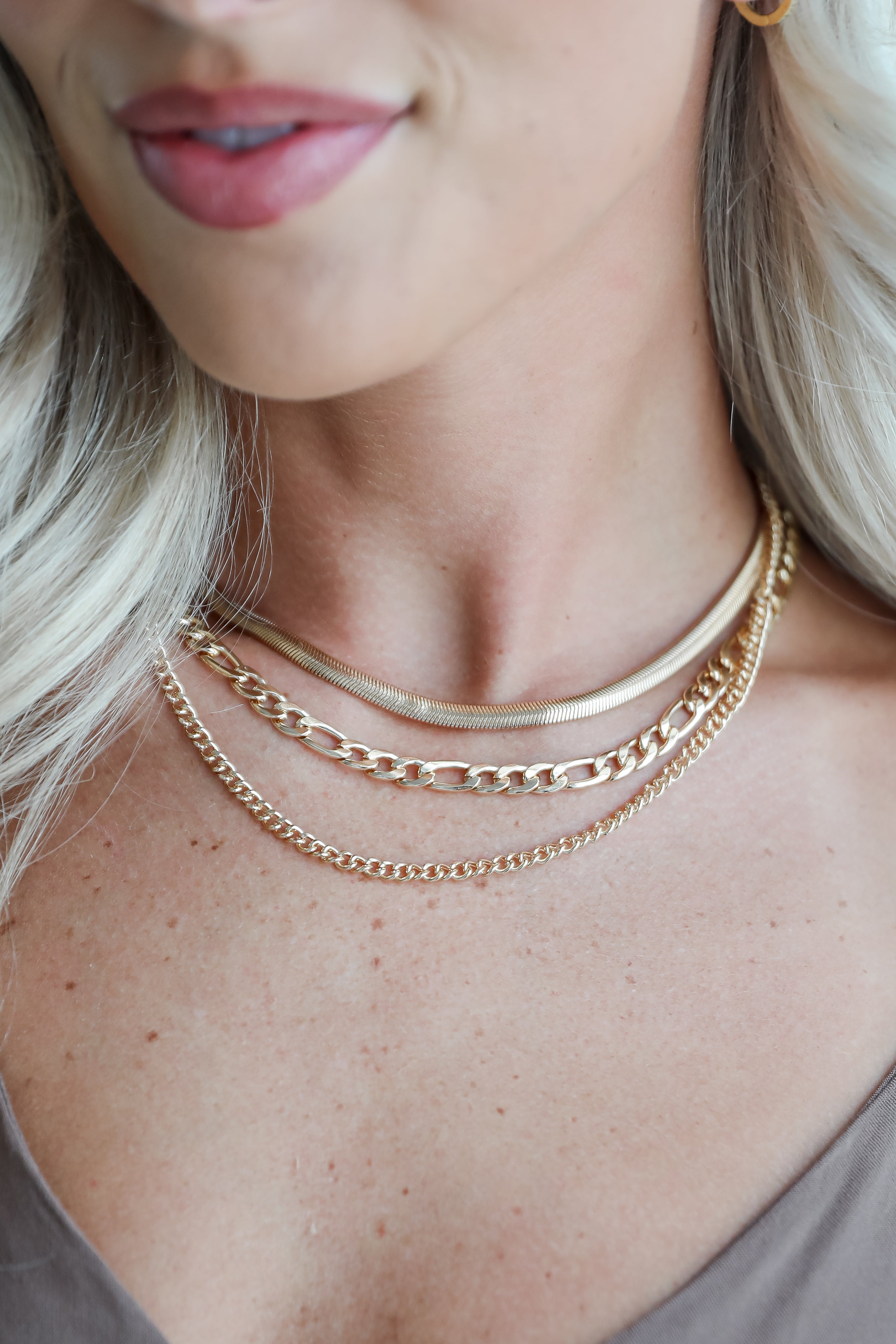 FINAL SALE - Gianna Gold Layered Chain Necklace