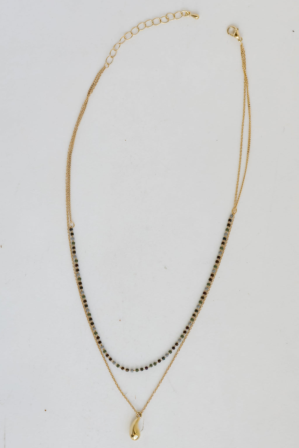 FINAL SALE - Emma Gold Beaded Layered Necklace