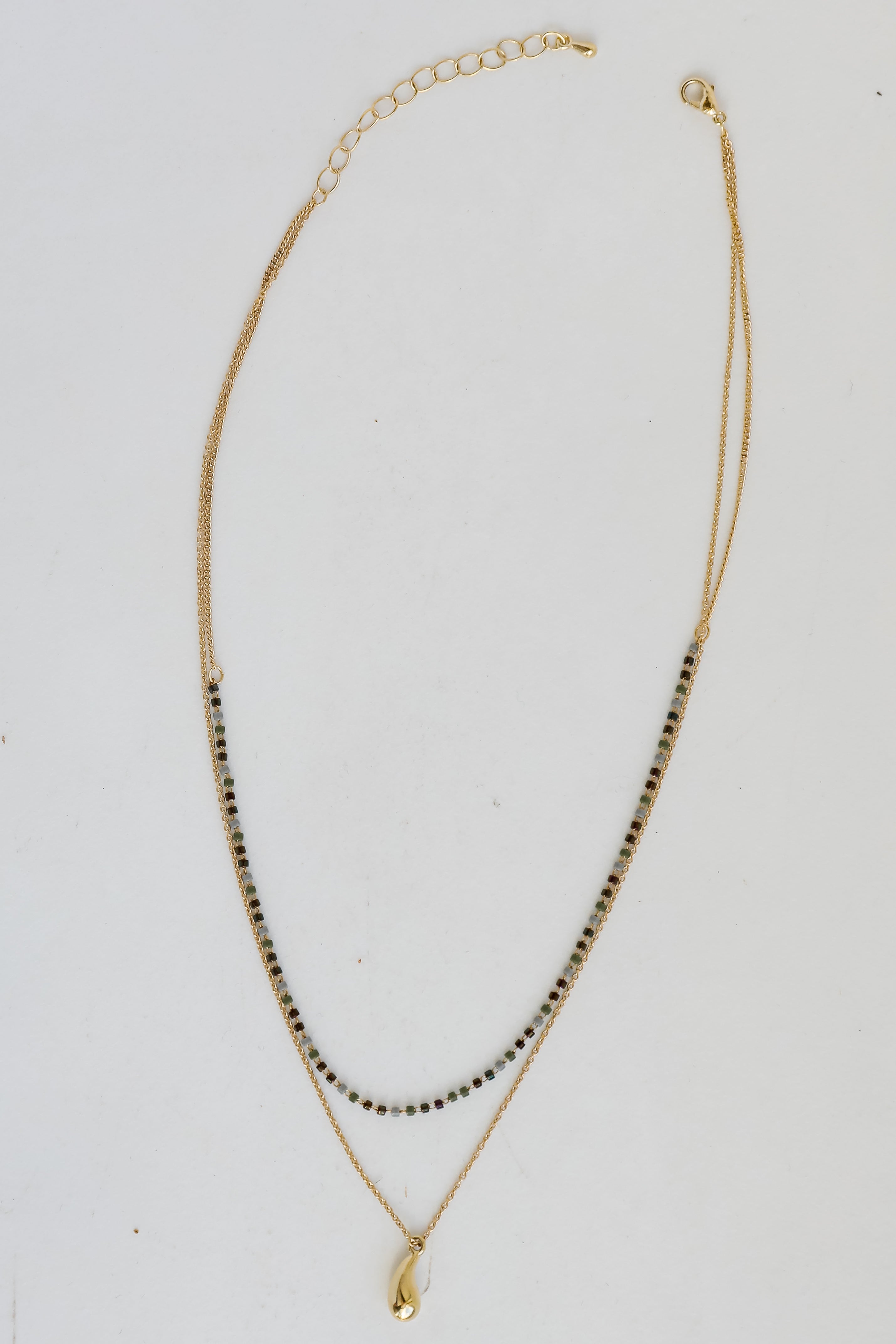FINAL SALE - Emma Gold Beaded Layered Necklace