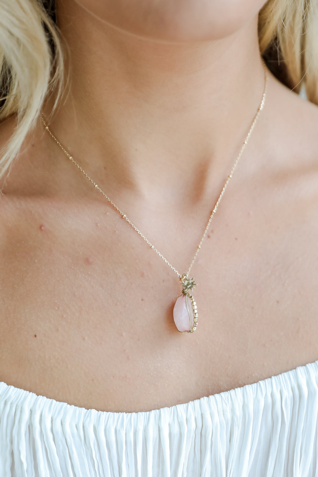 FINAL SALE - Adriana Gold Gemstone Charm Necklace