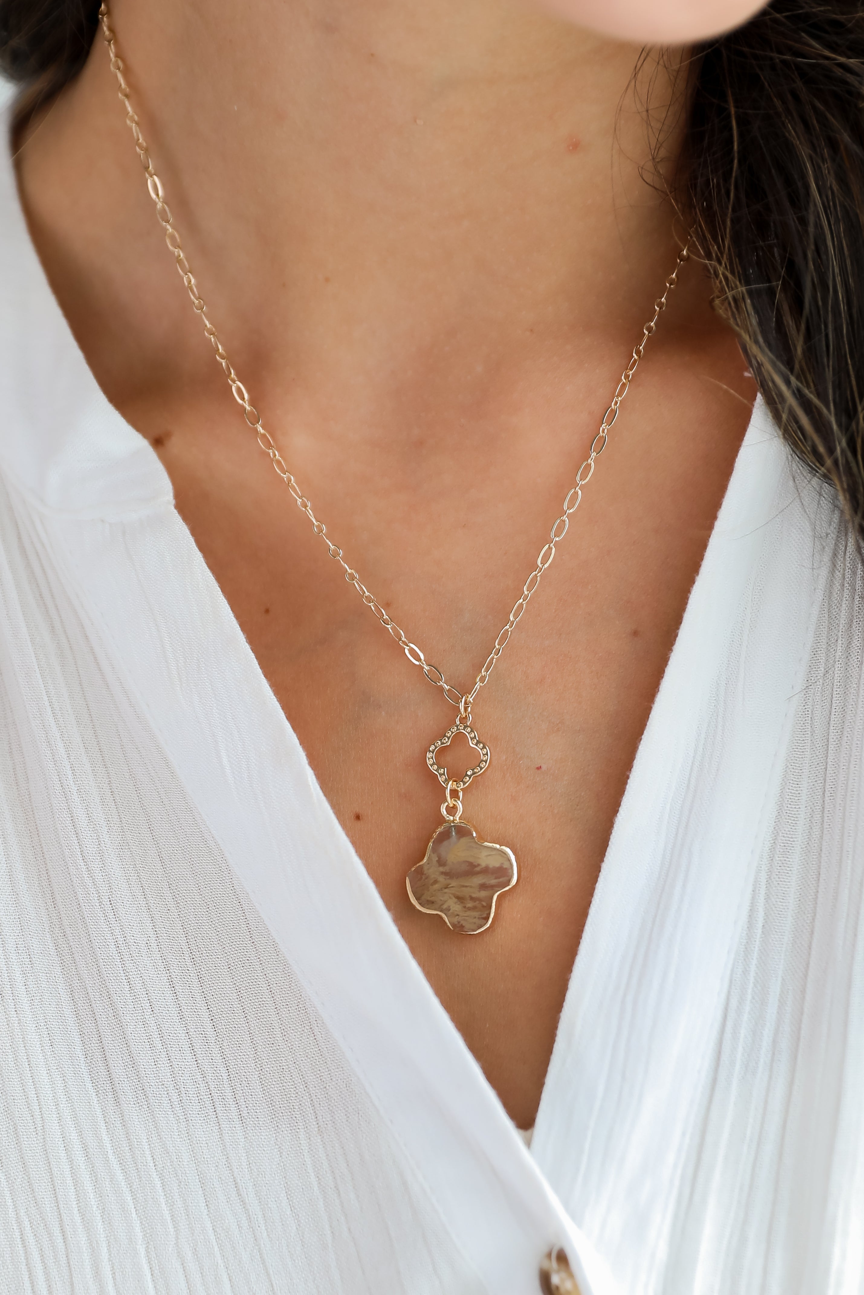 FINAL SALE - Sarah Gemstone Charm Necklace