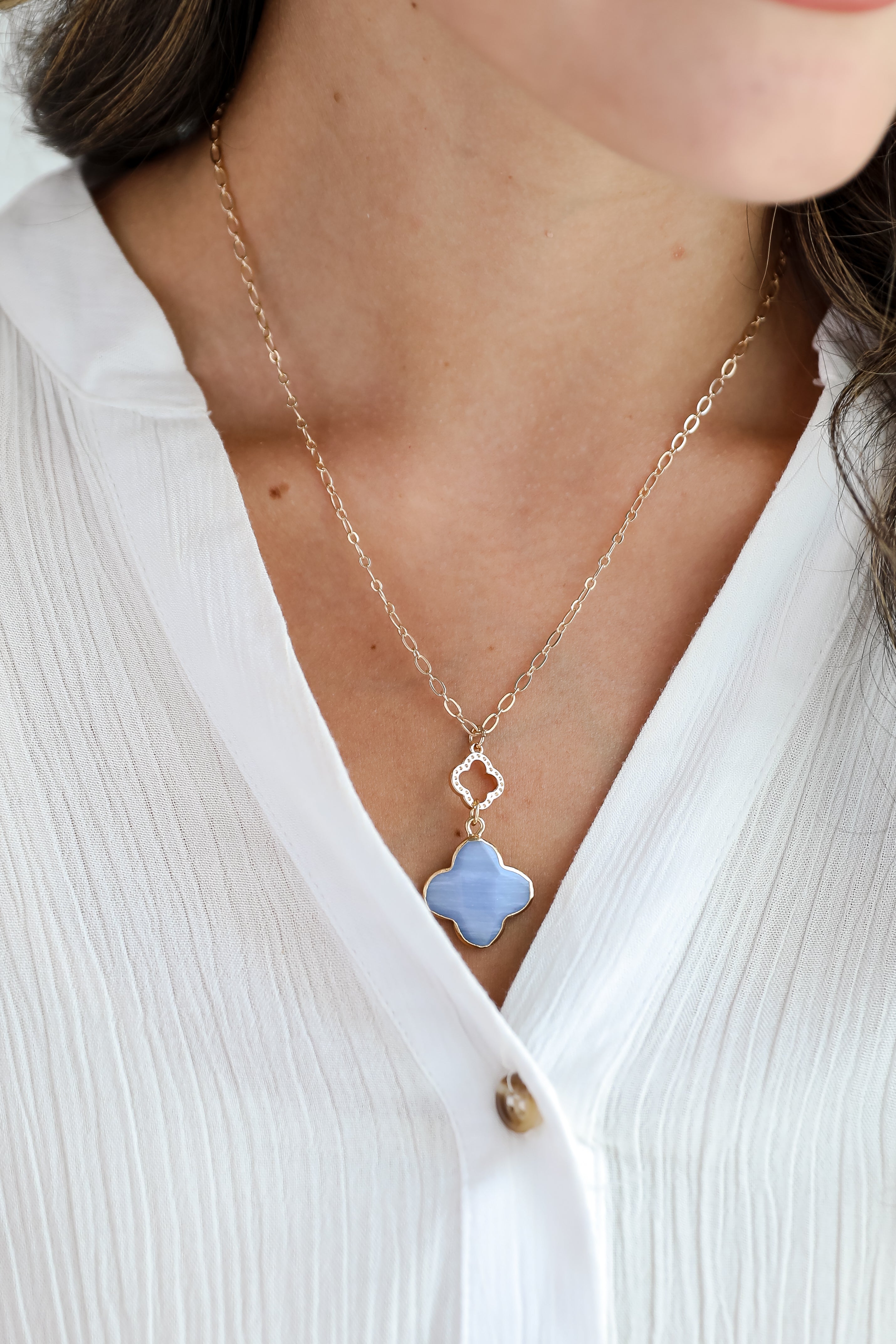 FINAL SALE - Sarah Gemstone Charm Necklace