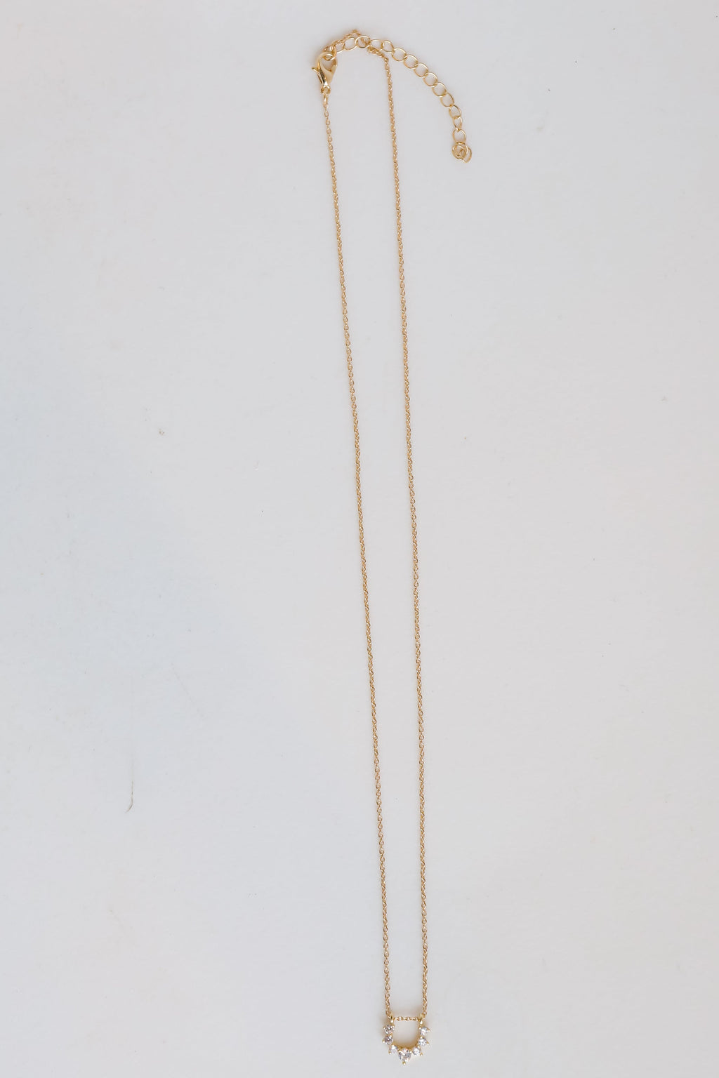 FINAL SALE - Mariah Gold Rhinestone Charm Necklace