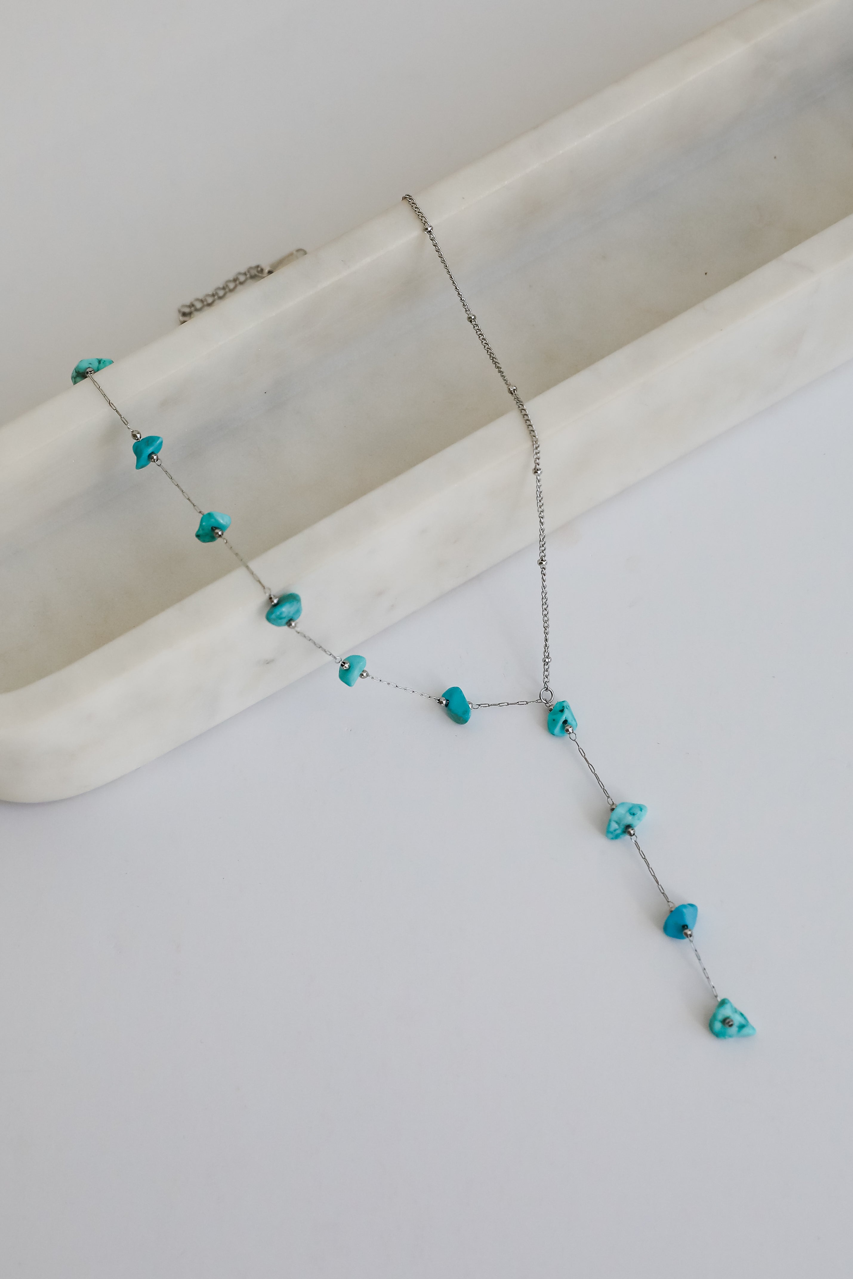 FINAL SALE - Allison Silver Stone Charm Necklace