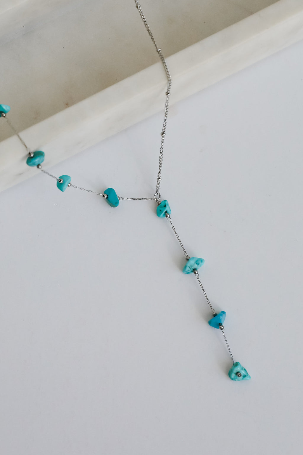 Allison Silver Stone Charm Necklace