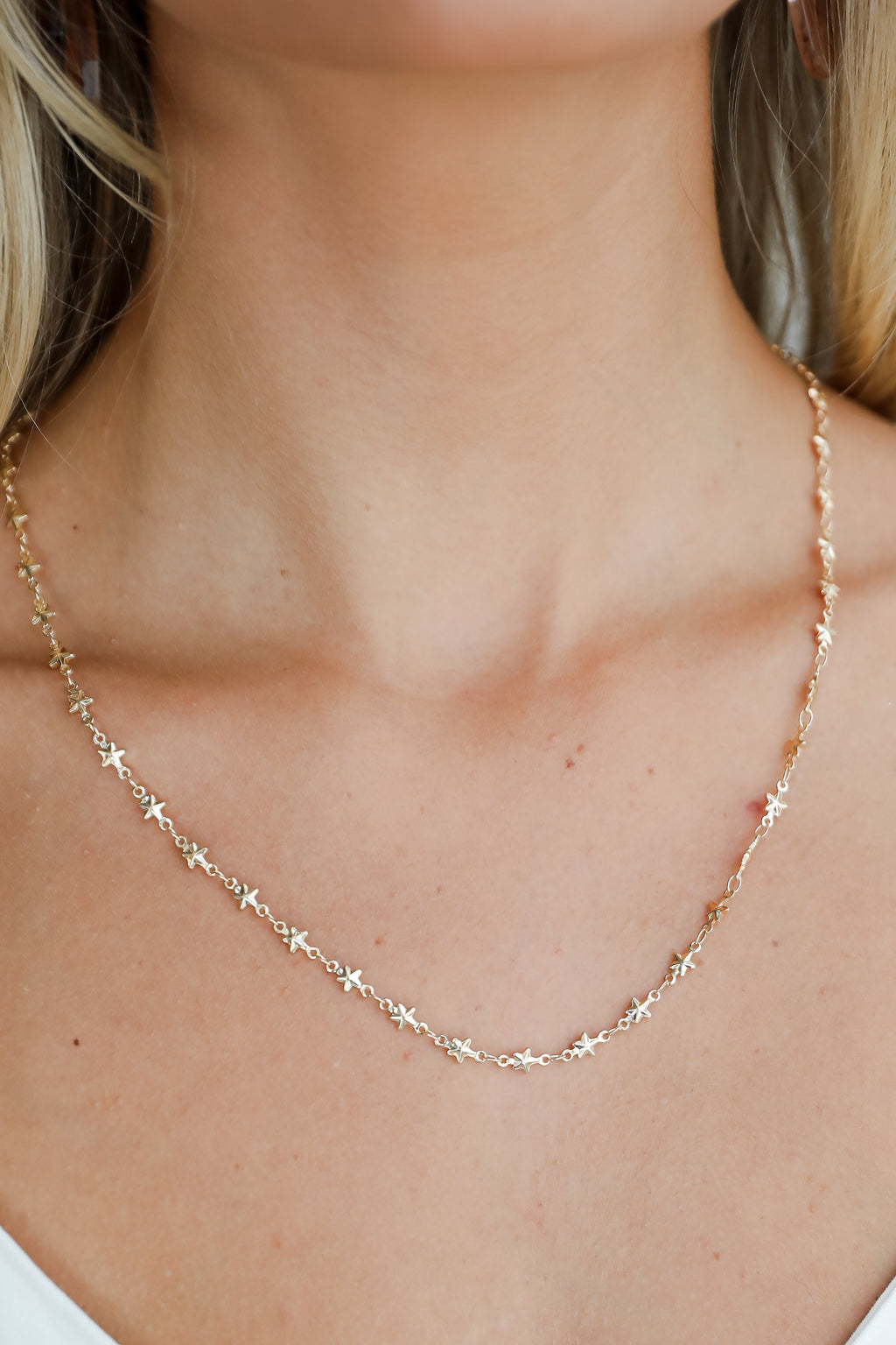 FINAL SALE - Carly Gold Star Chain Necklace