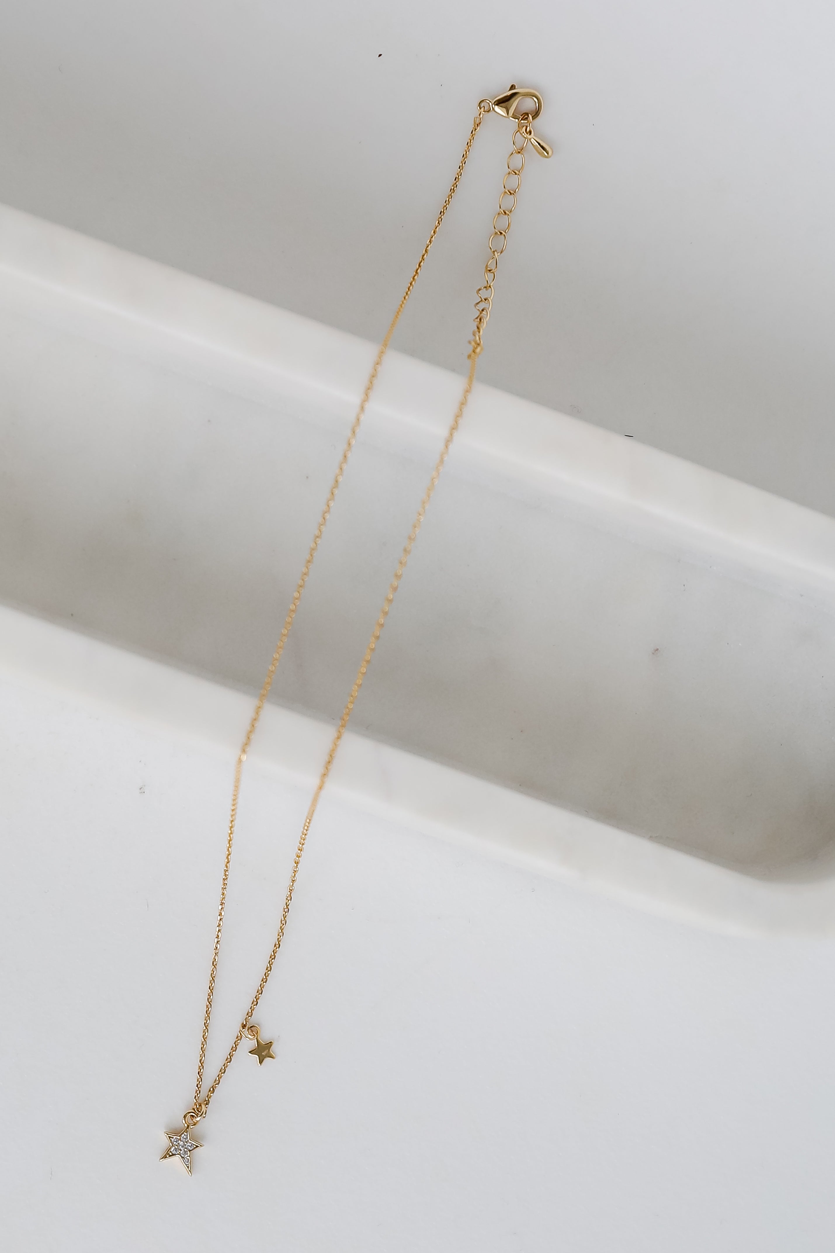 FINAL SALE - Aria Gold Rhinestone Star Charm Necklace