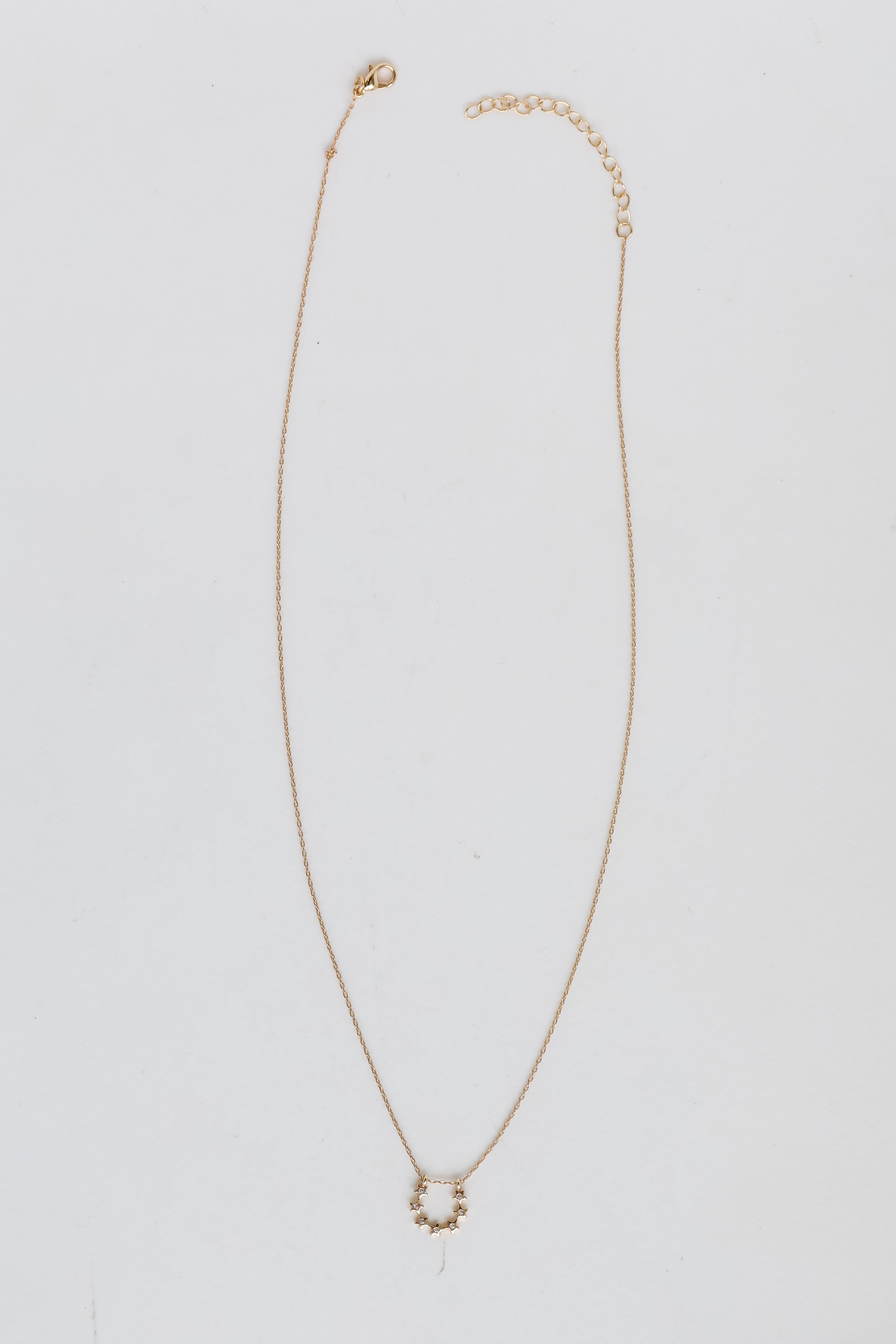 FINAL SALE - Aurora Gold Rhinestone Star Charm Necklace