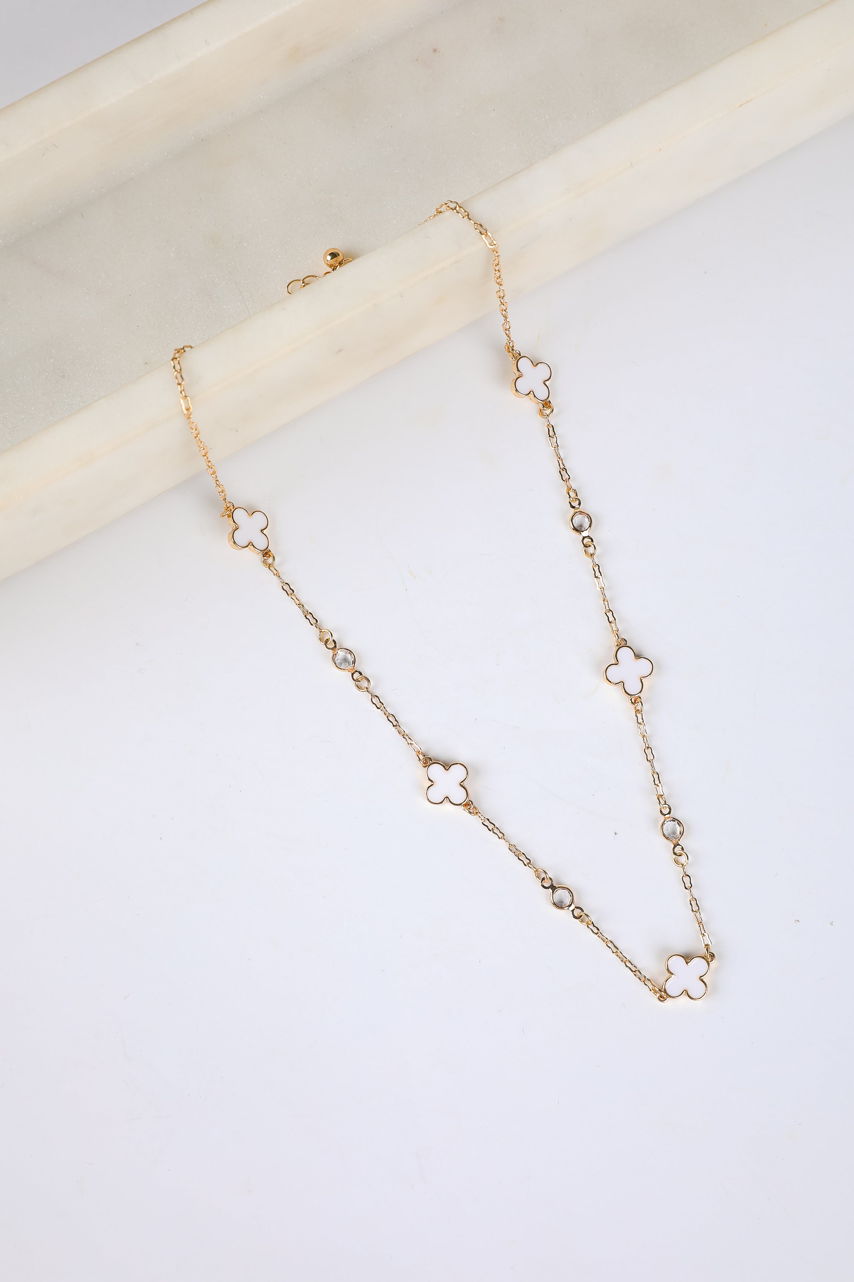 Gabby Quatrefoil Chain Necklace