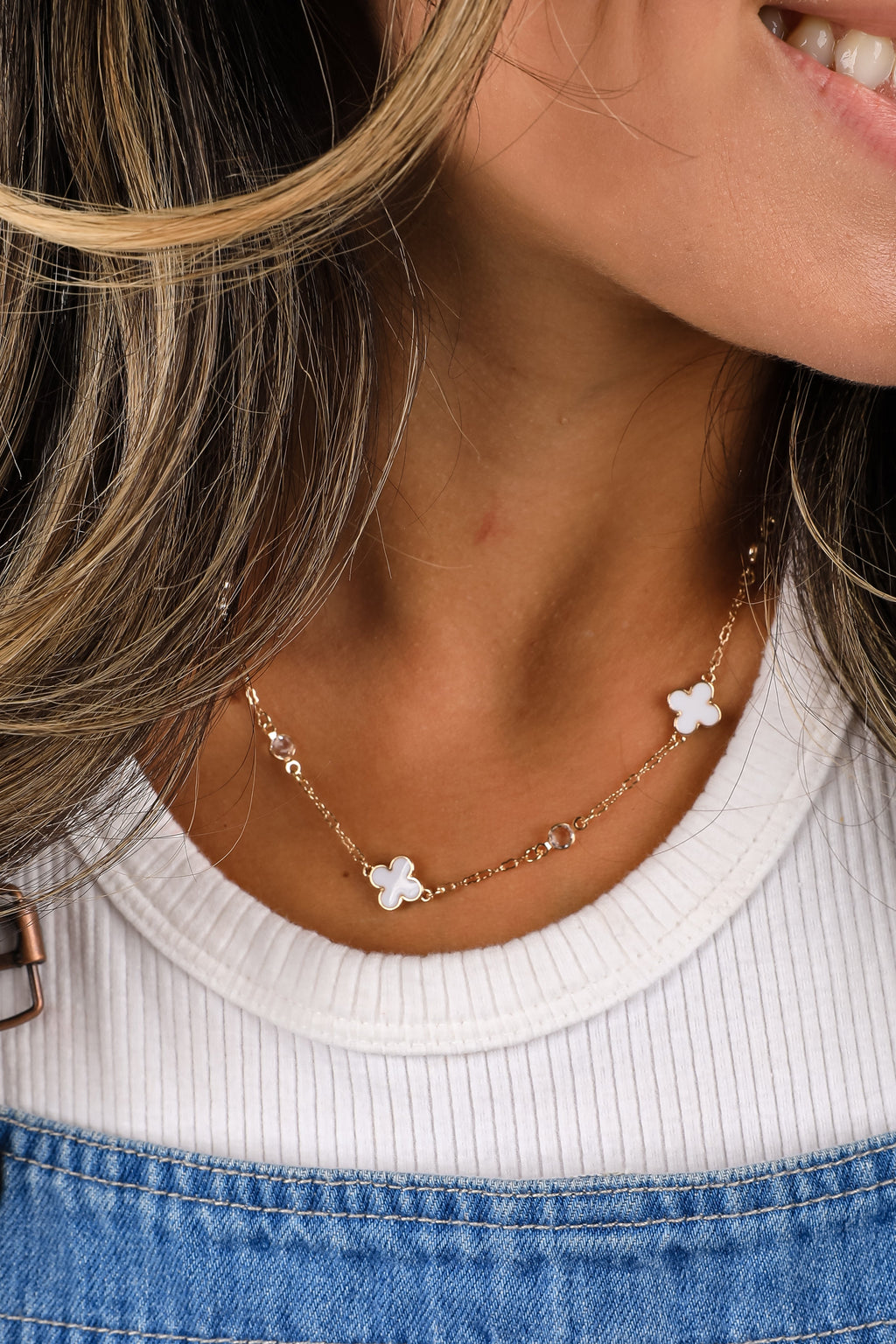 Gabby Quatrefoil Chain Necklace